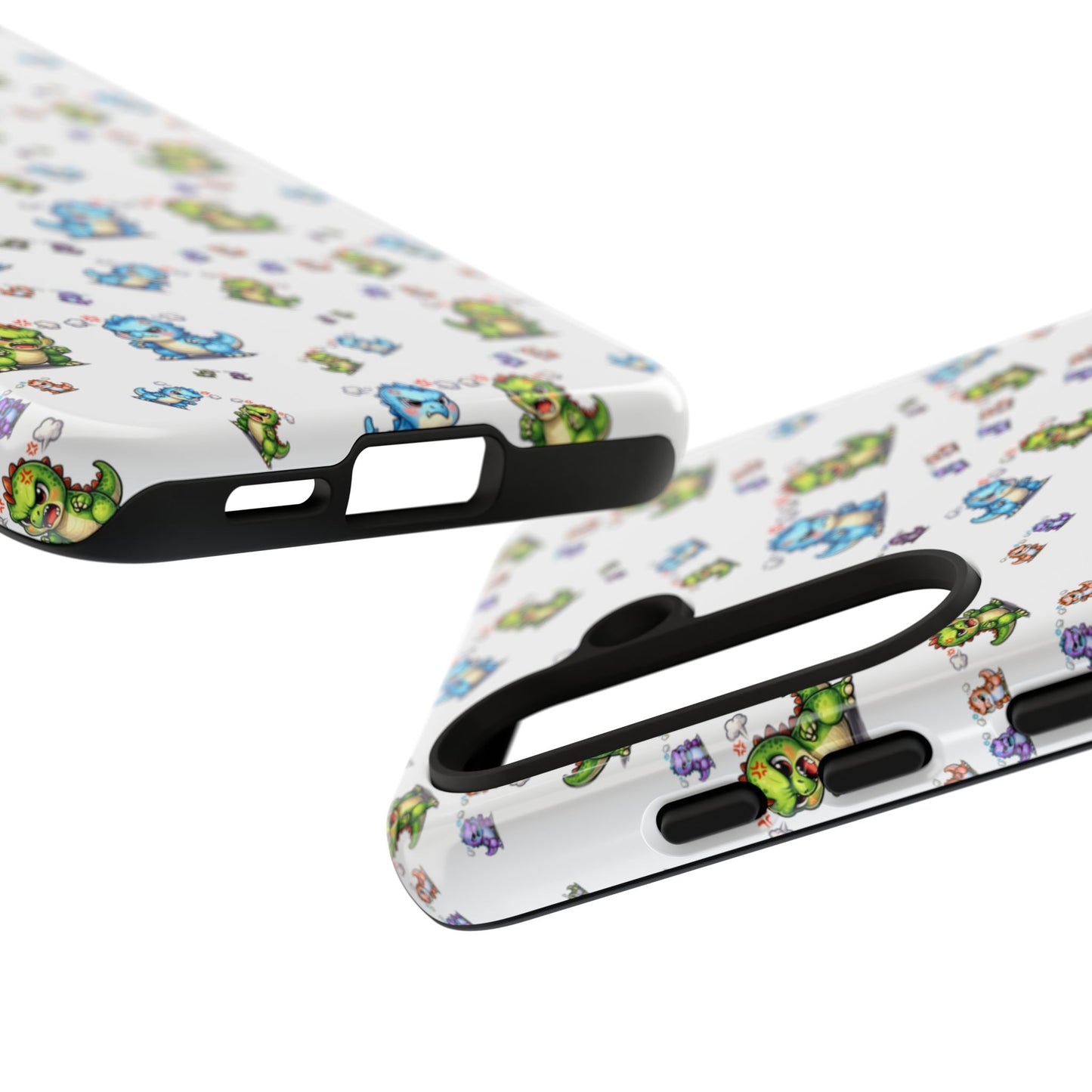 Cute Dino Pattern Phone Case — Playful Cartoon Dinosaur Tough Phone Cover