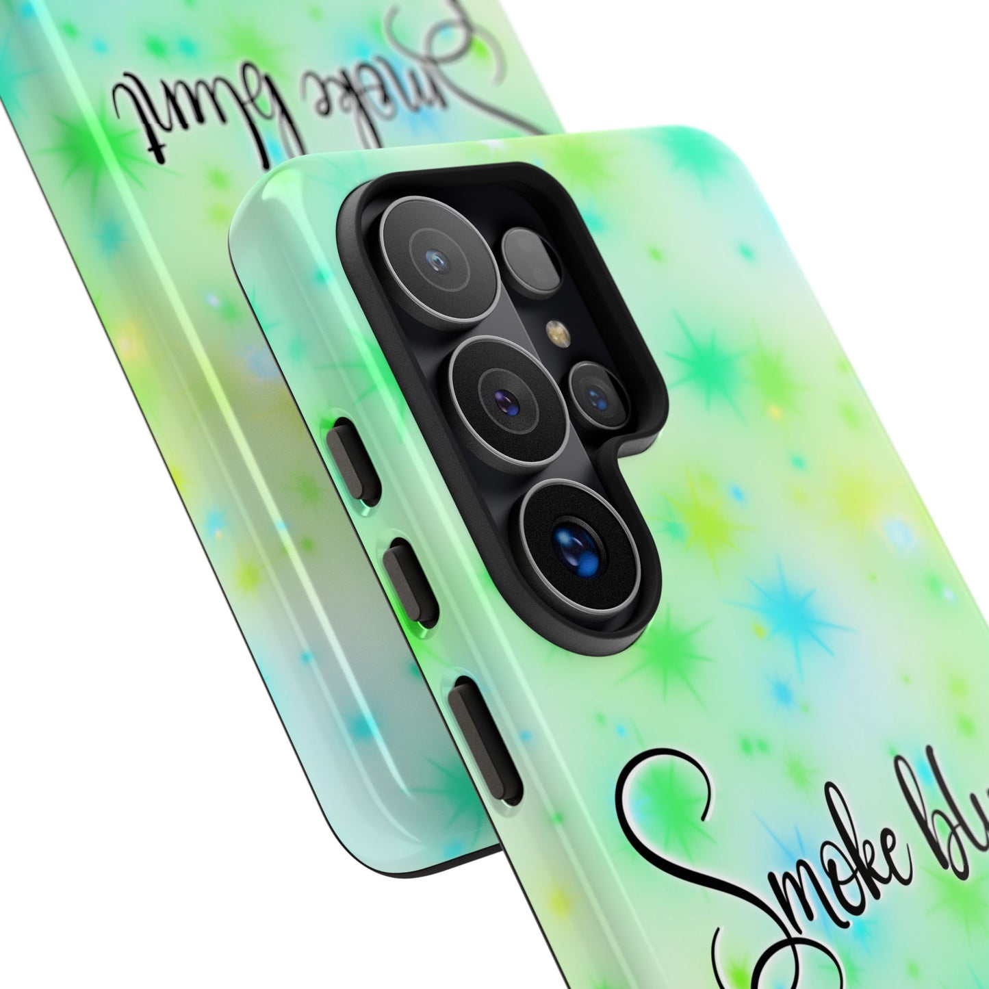Phone Case — "Smoke blunt Serve cunt" Green Starburst Protective Case
