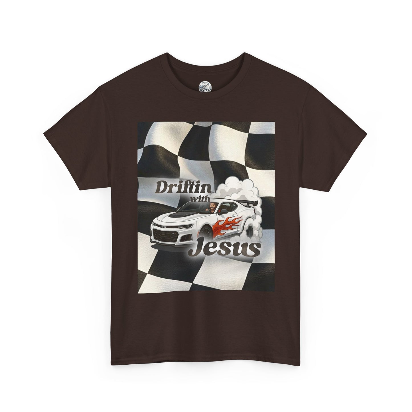 Driftin' with Jesus Tee — Christian Racing Graphic T-Shirt