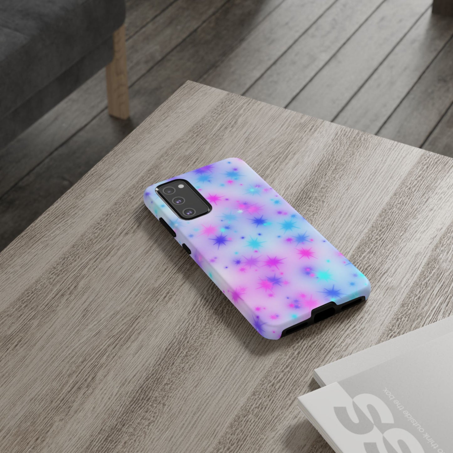 Galaxy Sparkle Tough Phone Case - Pastel Starburst Protective Cover