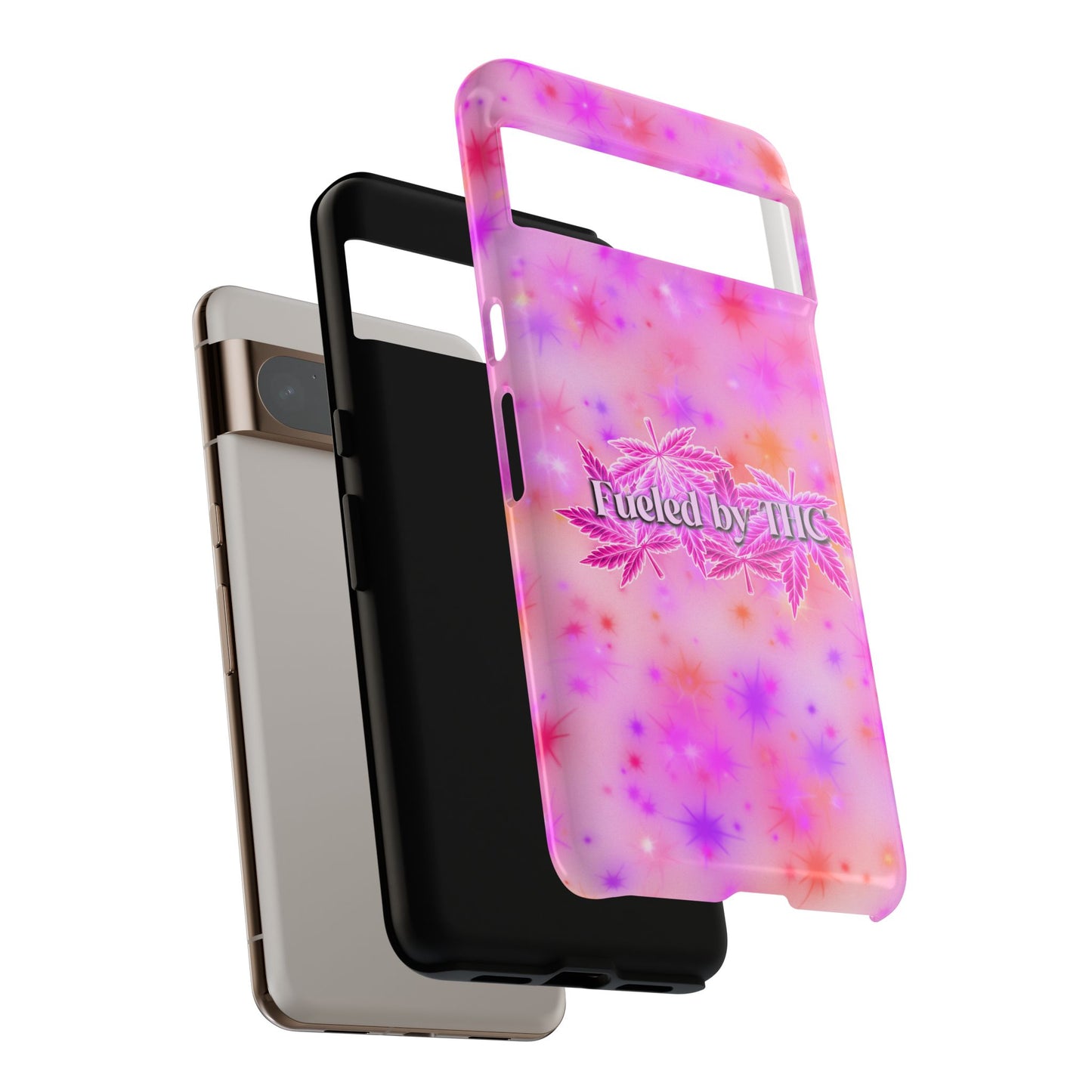 Tough Case — "Fueled by THC" Pink Tie-Dye Phone Cover