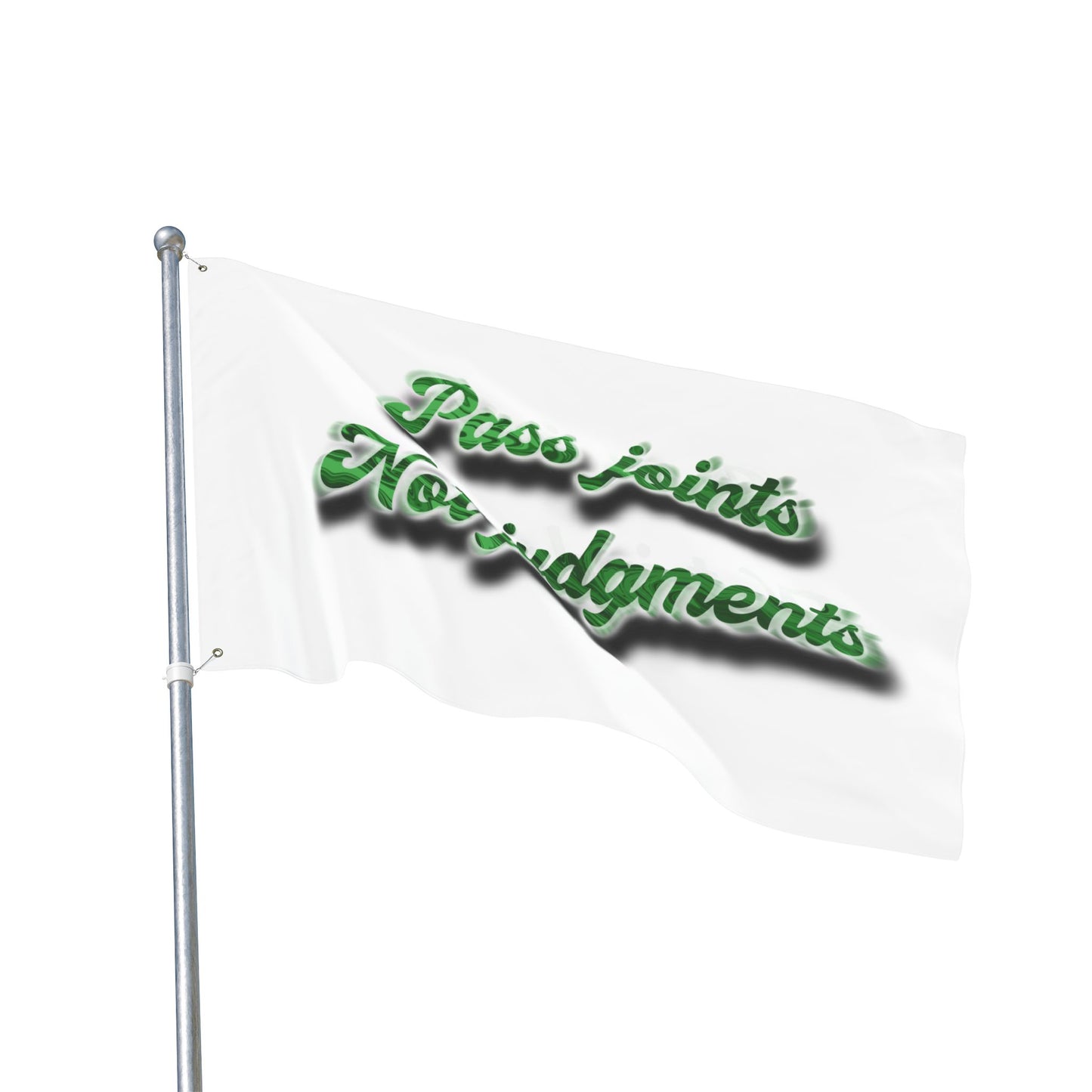 Double-Sided Decorative Flag — "Pass Joints Not Judgments" Stoner Garden Banner