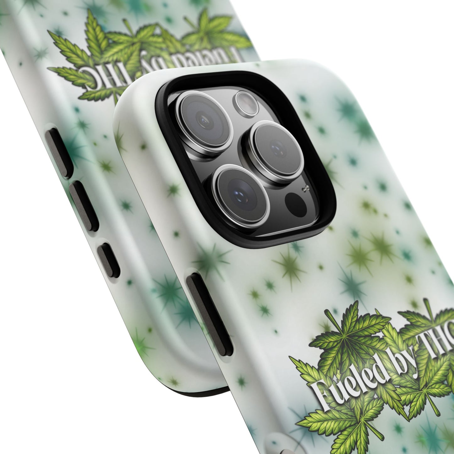 Phone Case — “Fueled by THC” Green Leaf Design