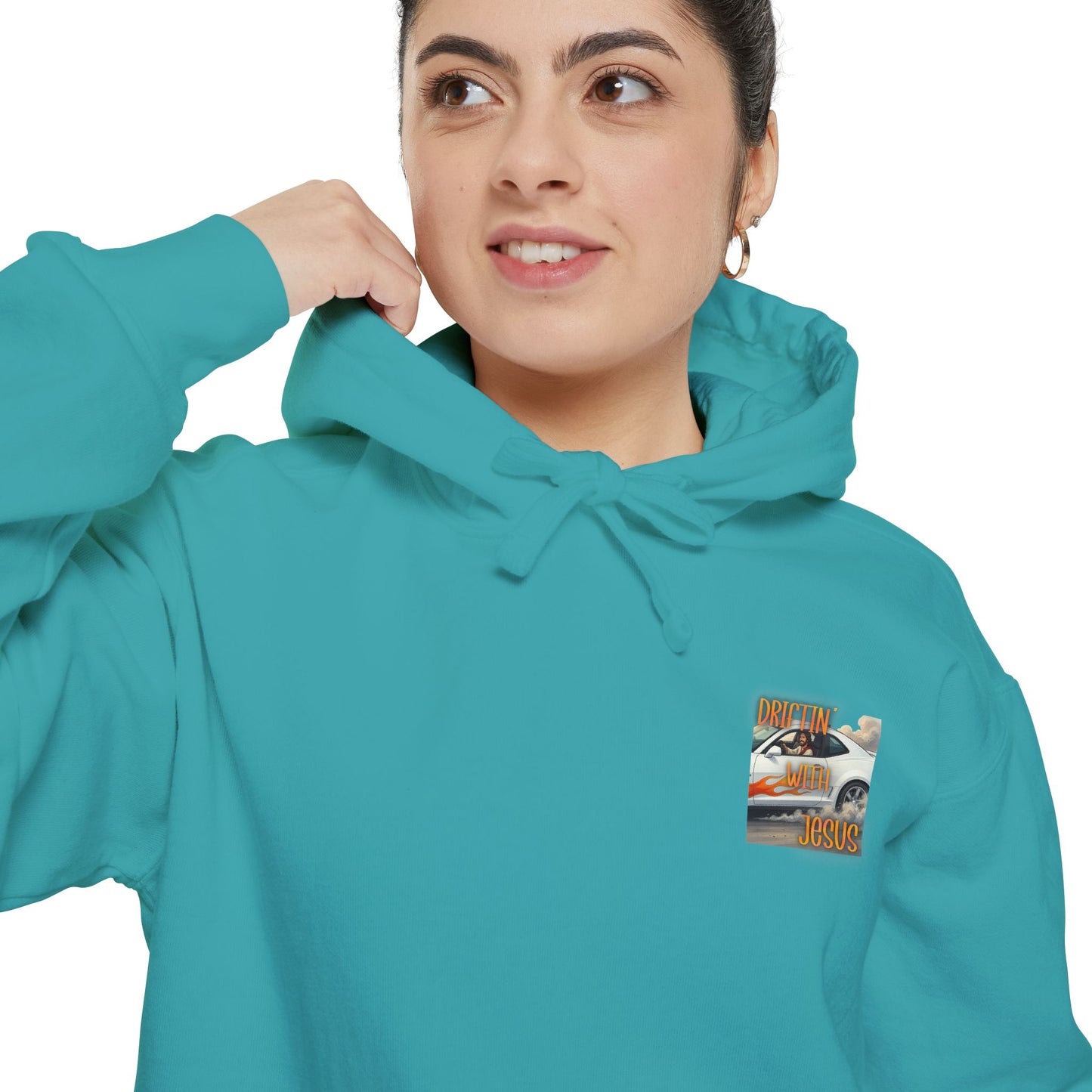 Drifting with jesus Hoodie — racing Graphic