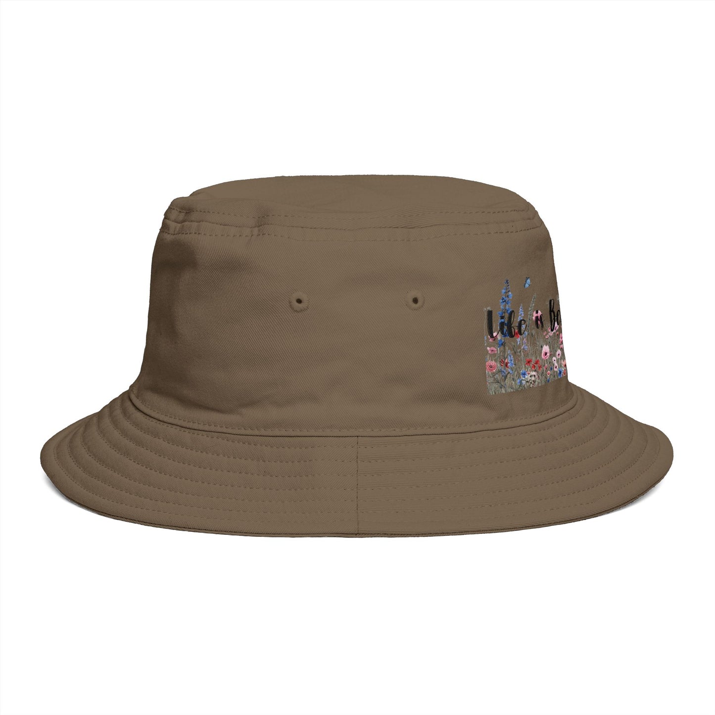 Bucket Hat — "Life's Better in Bloom" Floral Sun Hat