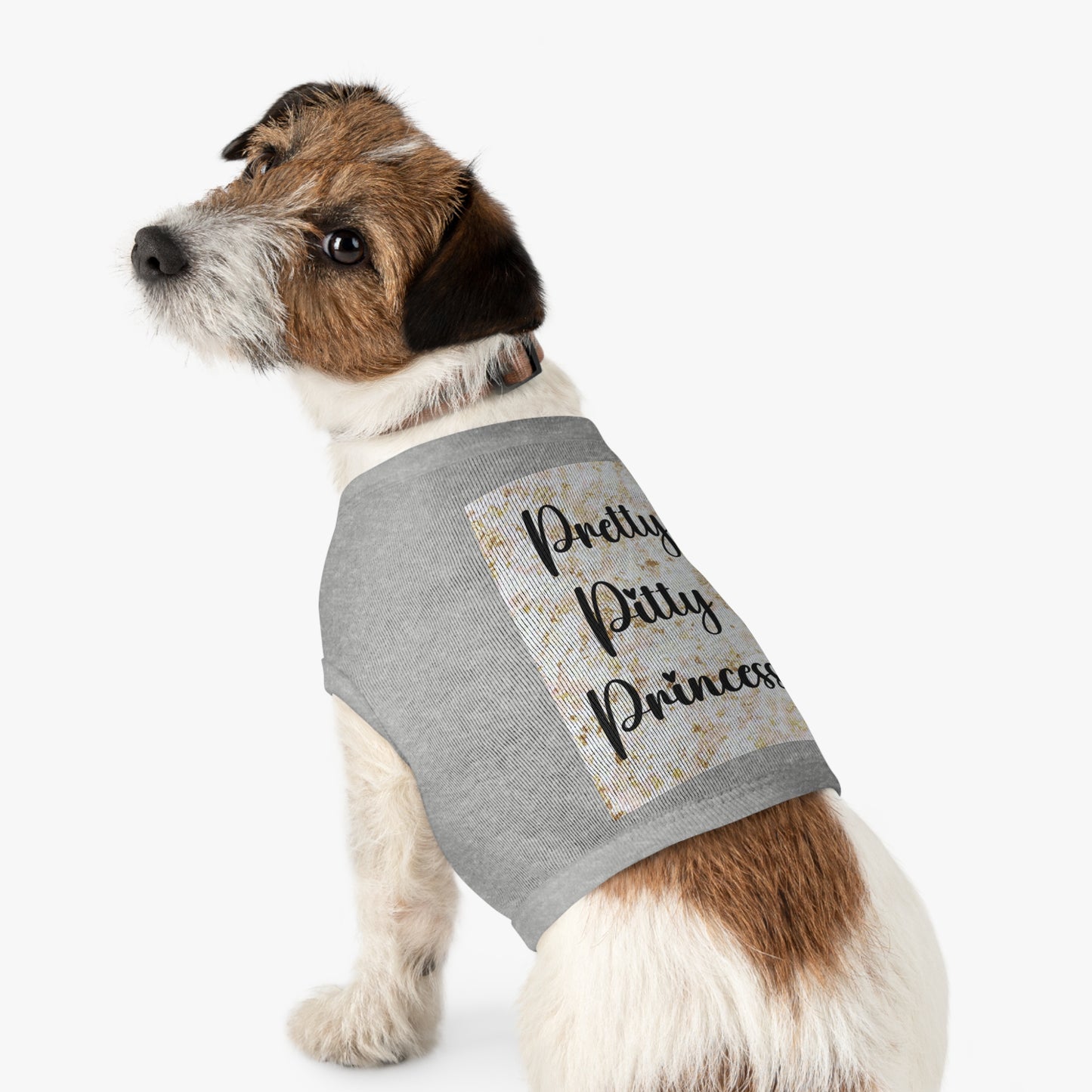 Pet Tank Top — "Pretty Pitty Princess" Cute Sparkle Dog Tank for Small Pits & Pitbull Lovers