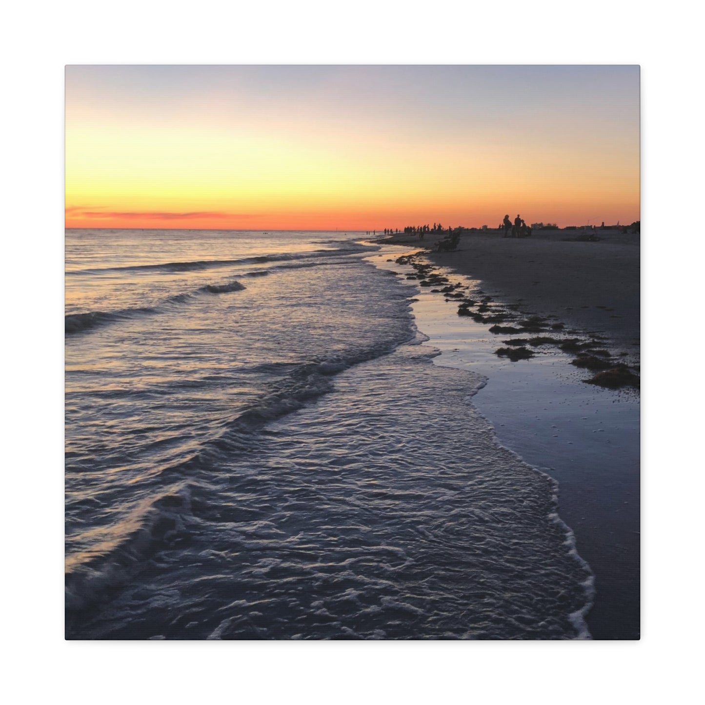 Sunset Beach Canvas Print — Coastal Wall Art for Living Room & Bedroom
