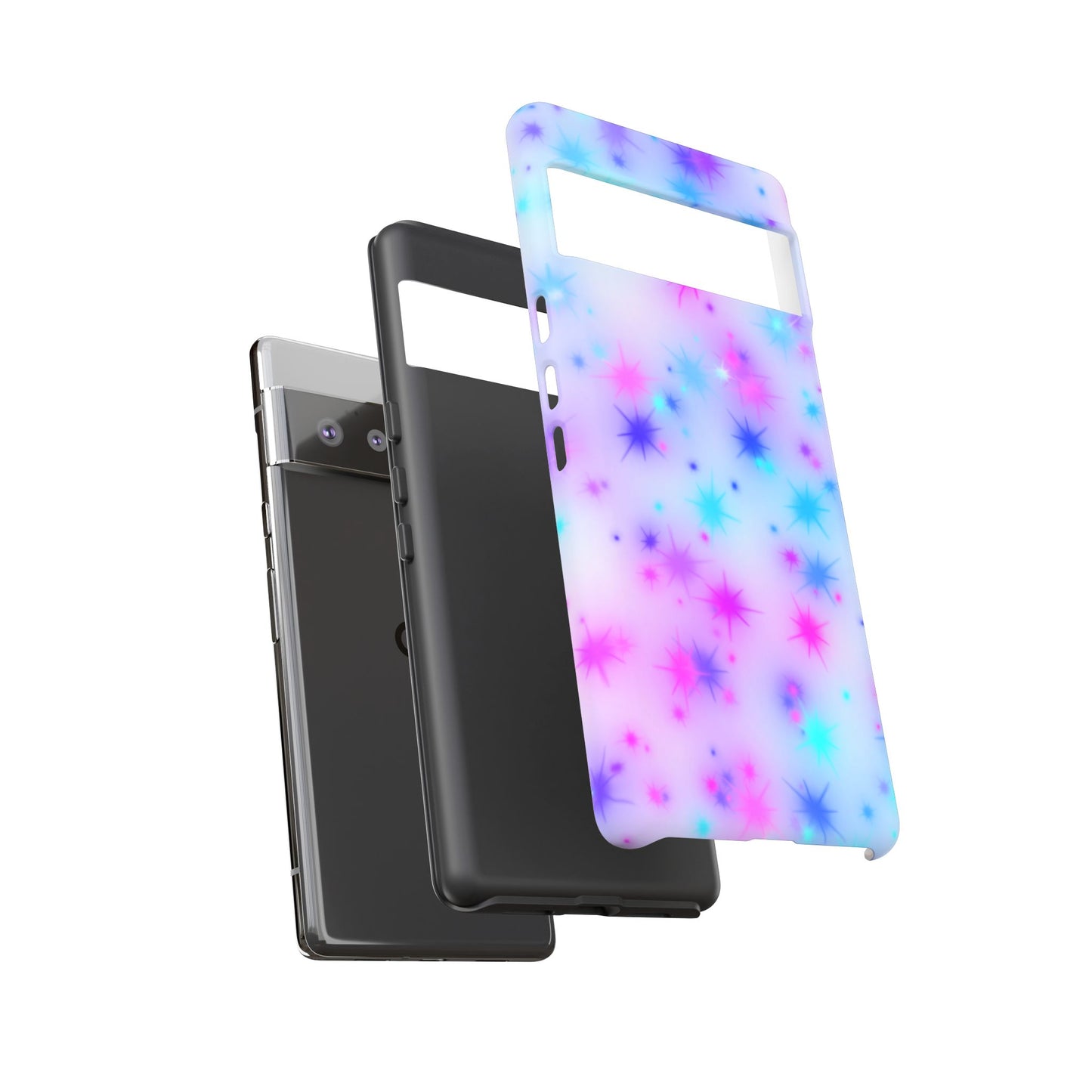 Galaxy Sparkle Tough Phone Case - Pastel Starburst Protective Cover