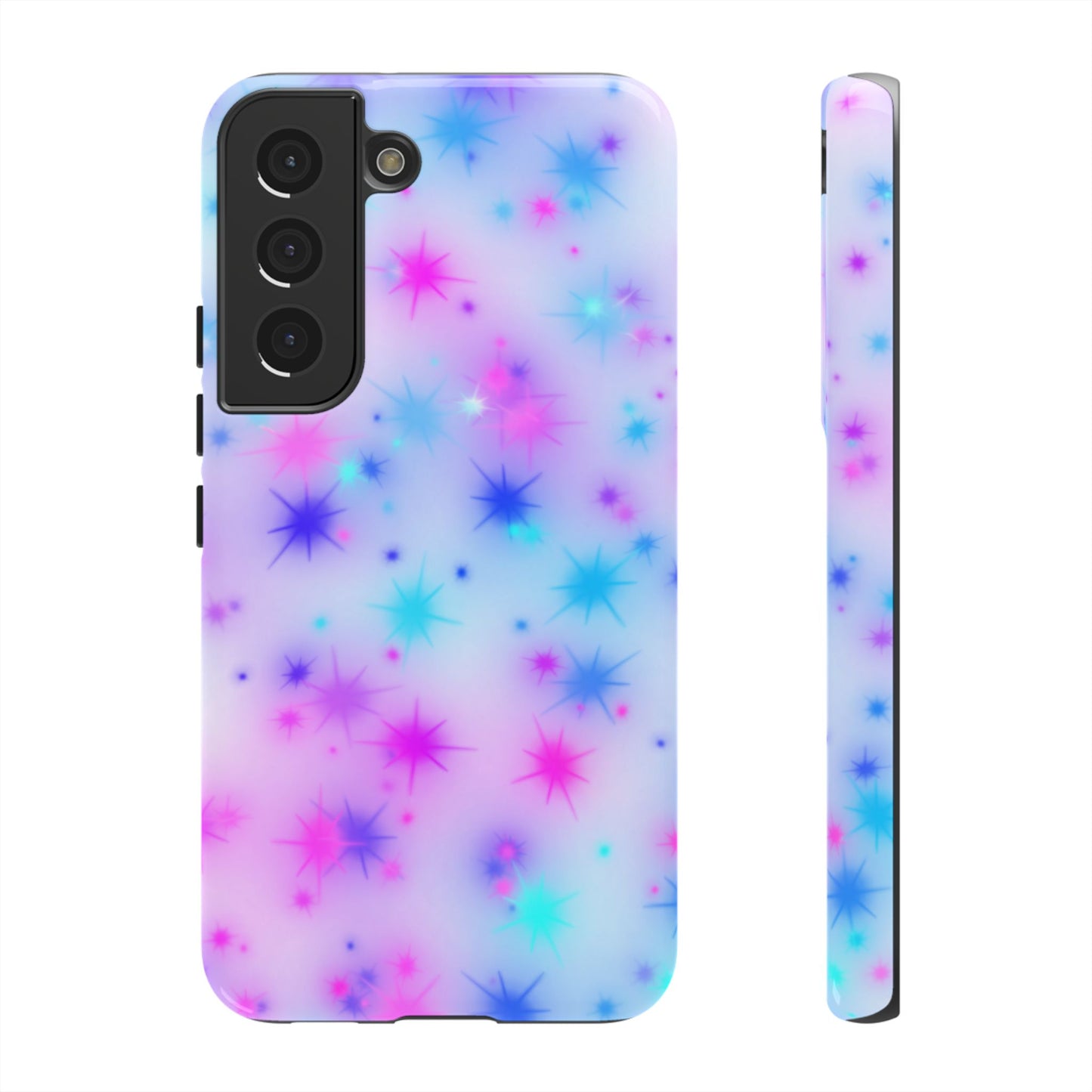 Galaxy Sparkle Tough Phone Case - Pastel Starburst Protective Cover