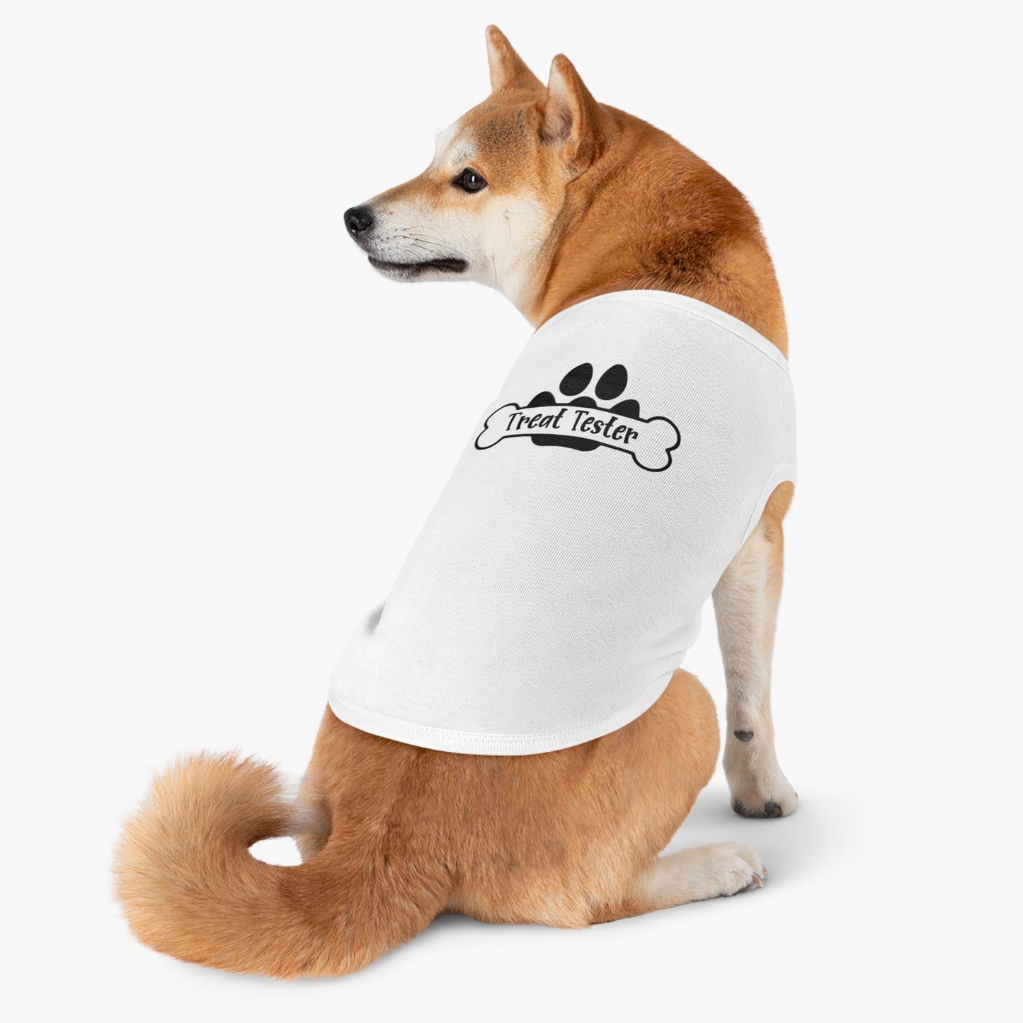 Pet Tank Top - "Treat Tester" Paw Print Bone Dog Shirt