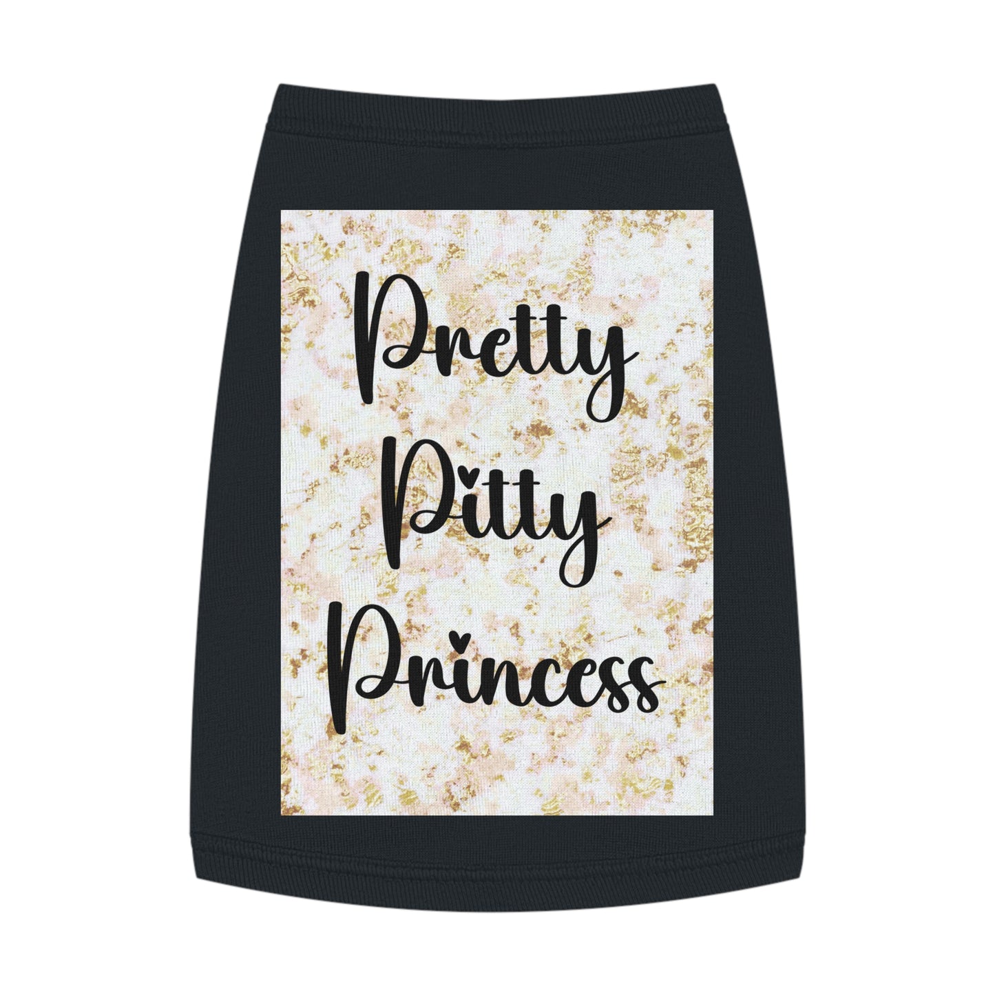 Pet Tank Top — "Pretty Pitty Princess" Cute Sparkle Dog Tank for Small Pits & Pitbull Lovers