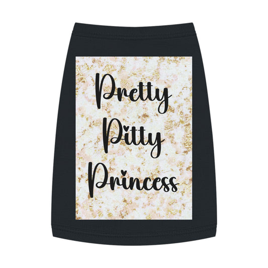 Pet Tank Top — "Pretty Pitty Princess" Cute Sparkle Dog Tank for Small Pits & Pitbull Lovers
