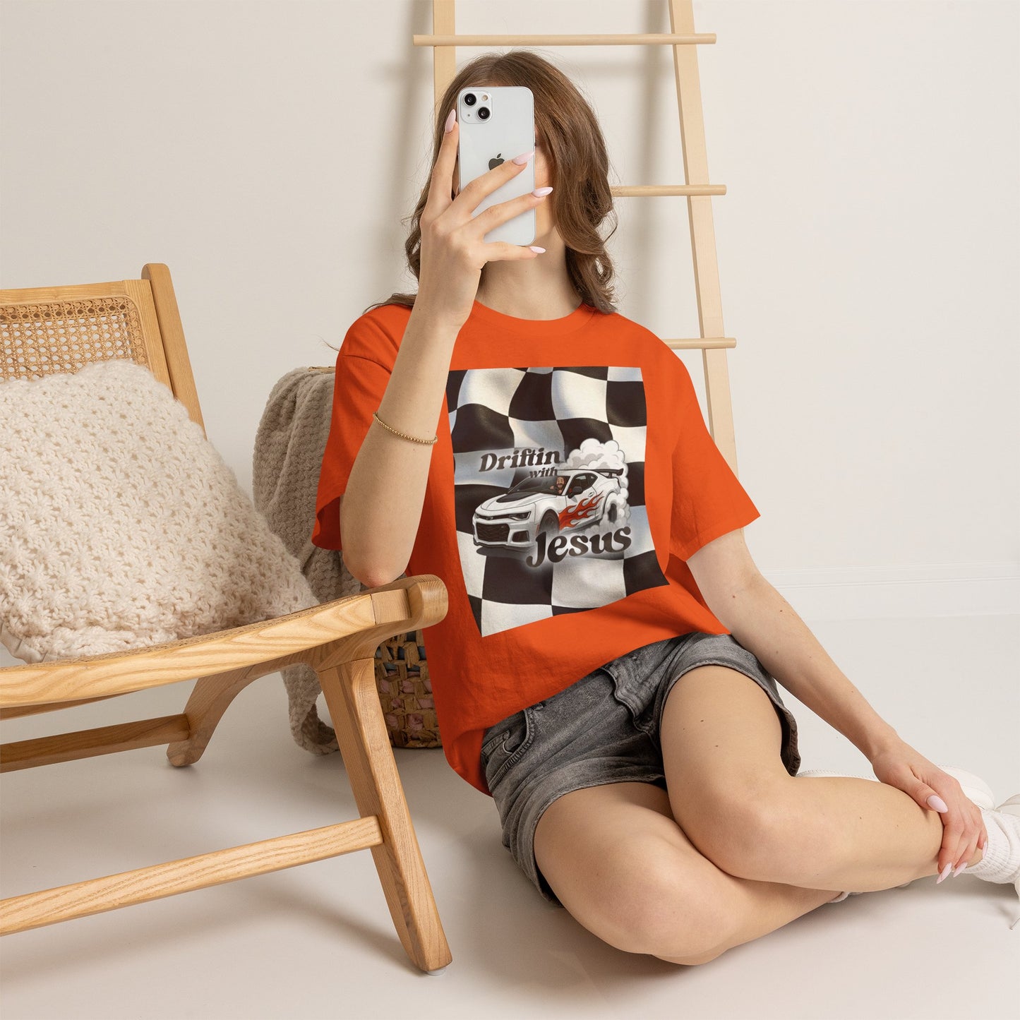 Driftin' with Jesus Tee — Christian Racing Graphic T-Shirt