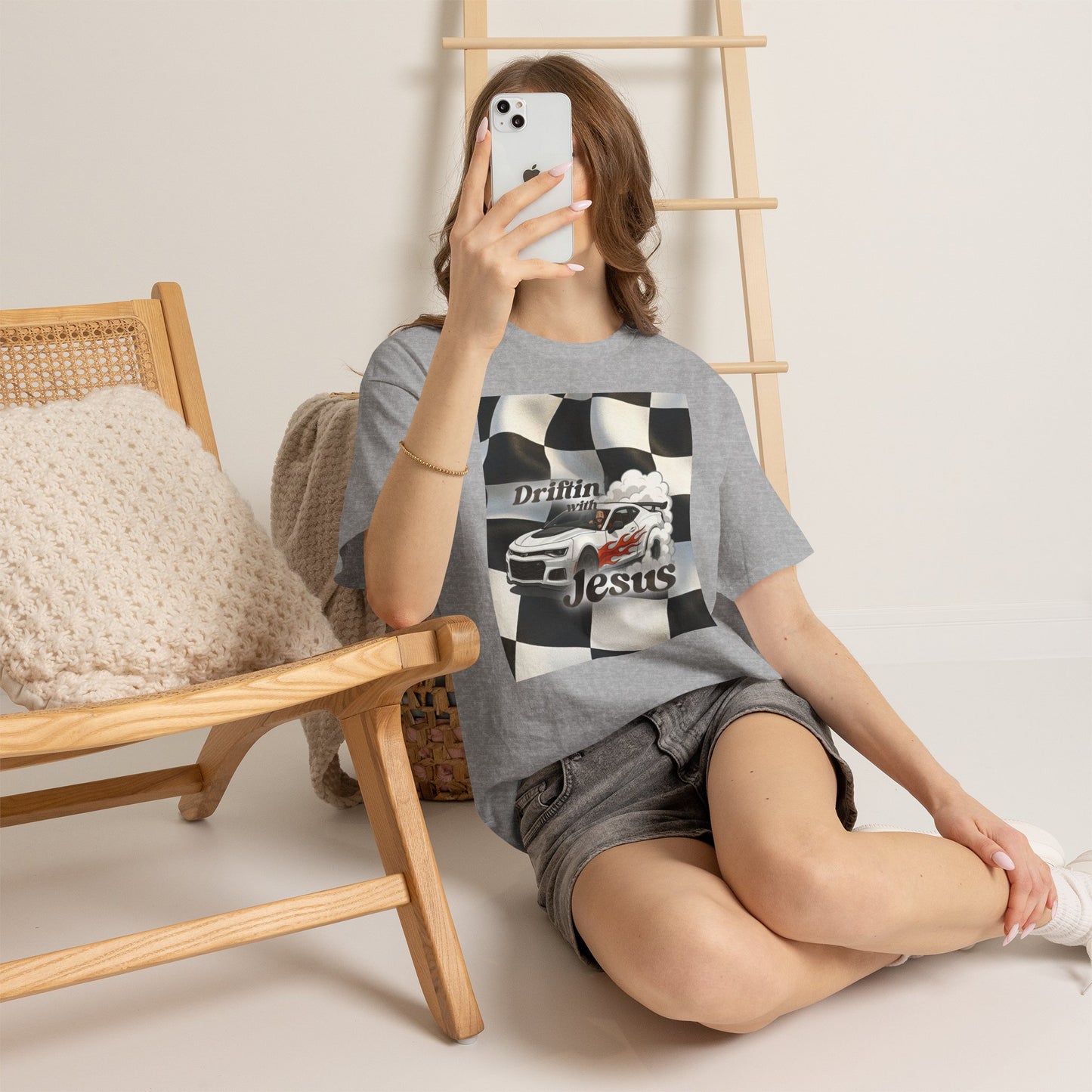 Driftin' with Jesus Tee — Christian Racing Graphic T-Shirt