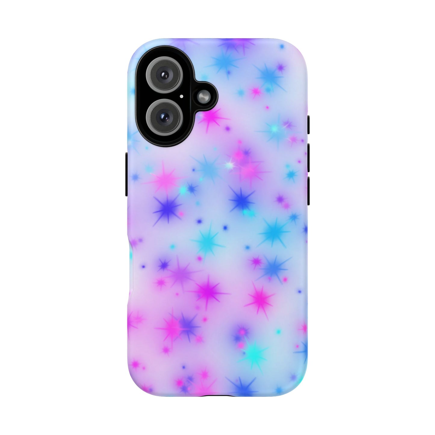 Galaxy Starburst Tough Phone Case — Pastel Pink & Blue Sparkle Protective Cover