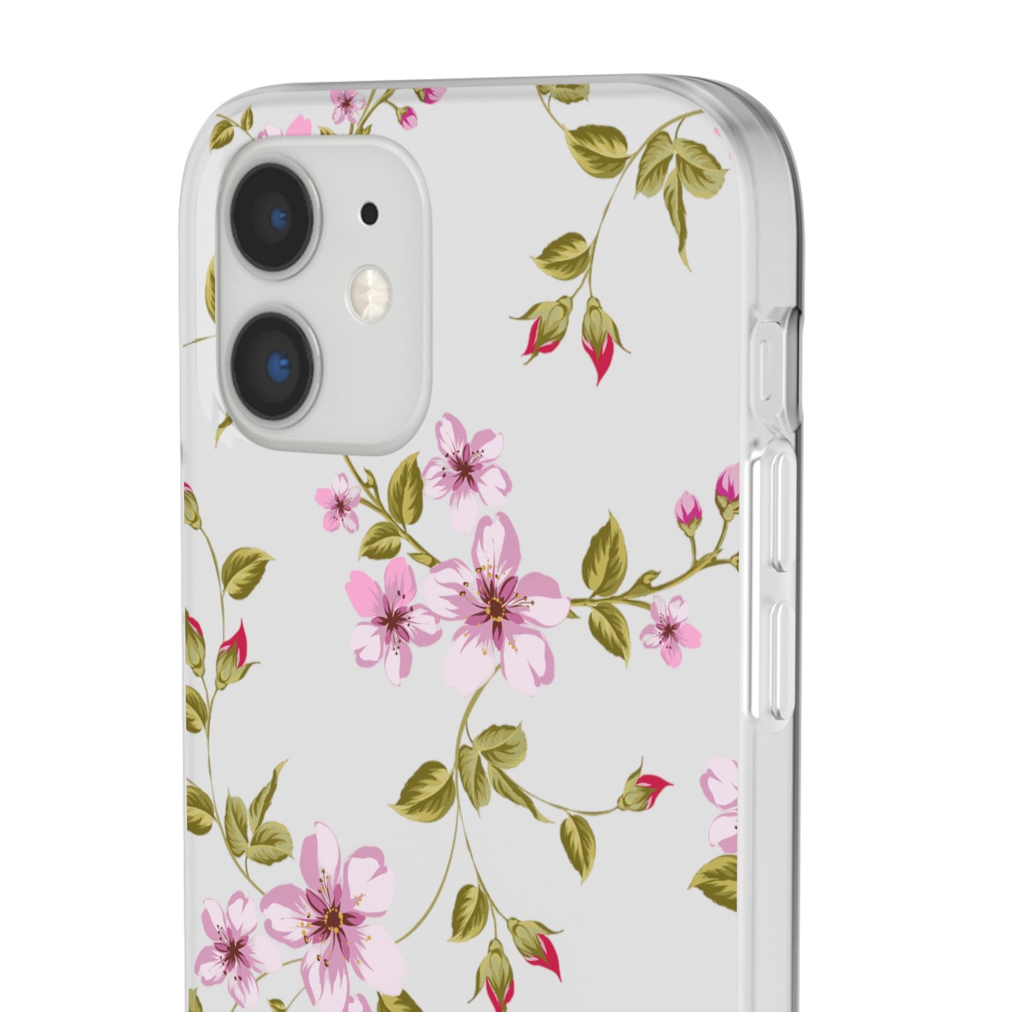 Floral Pink Blossom Flexi Case — Slim Protective Phone Case with Watercolor Cherry Blossom Design