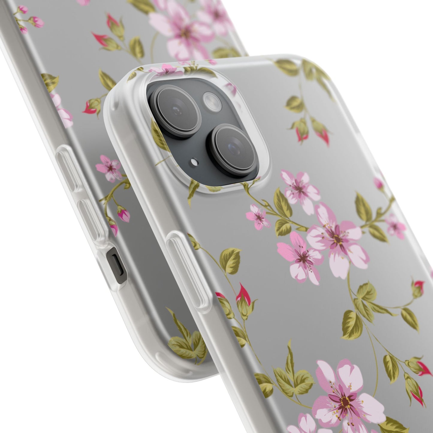 Floral Pink Blossom Flexi Case — Slim Protective Phone Case with Watercolor Cherry Blossom Design