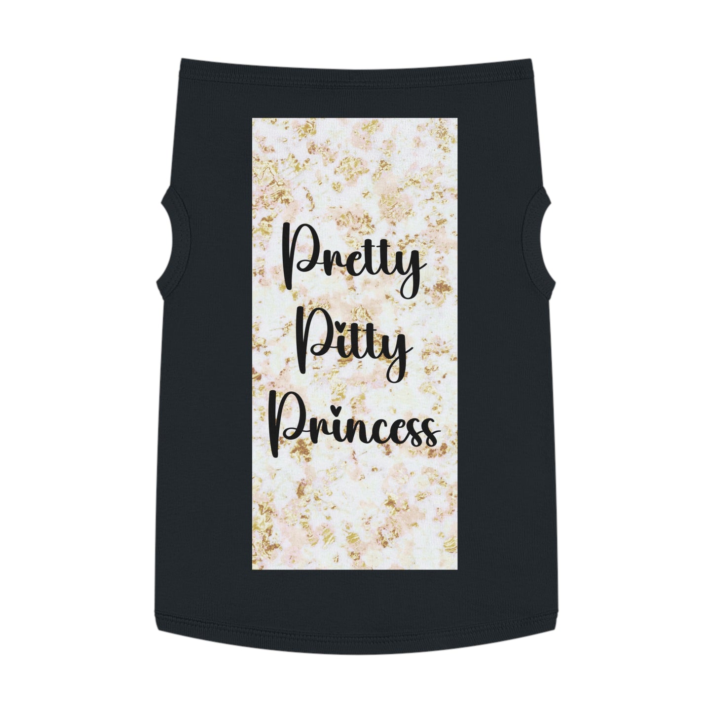 Pet Tank Top — "Pretty Pitty Princess" Cute Sparkle Dog Tank for Small Pits & Pitbull Lovers