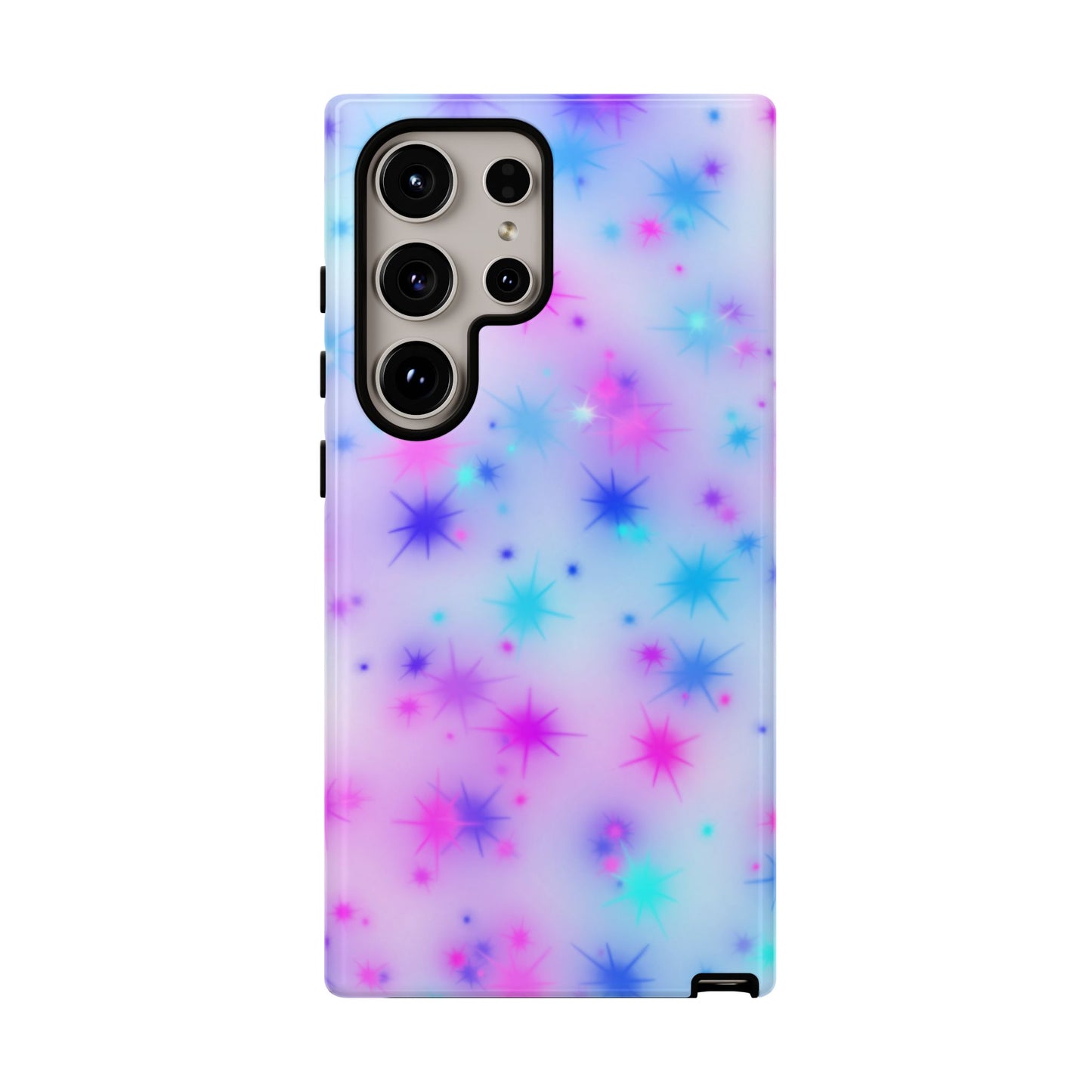 Galaxy Sparkle Tough Phone Case - Pastel Starburst Protective Cover