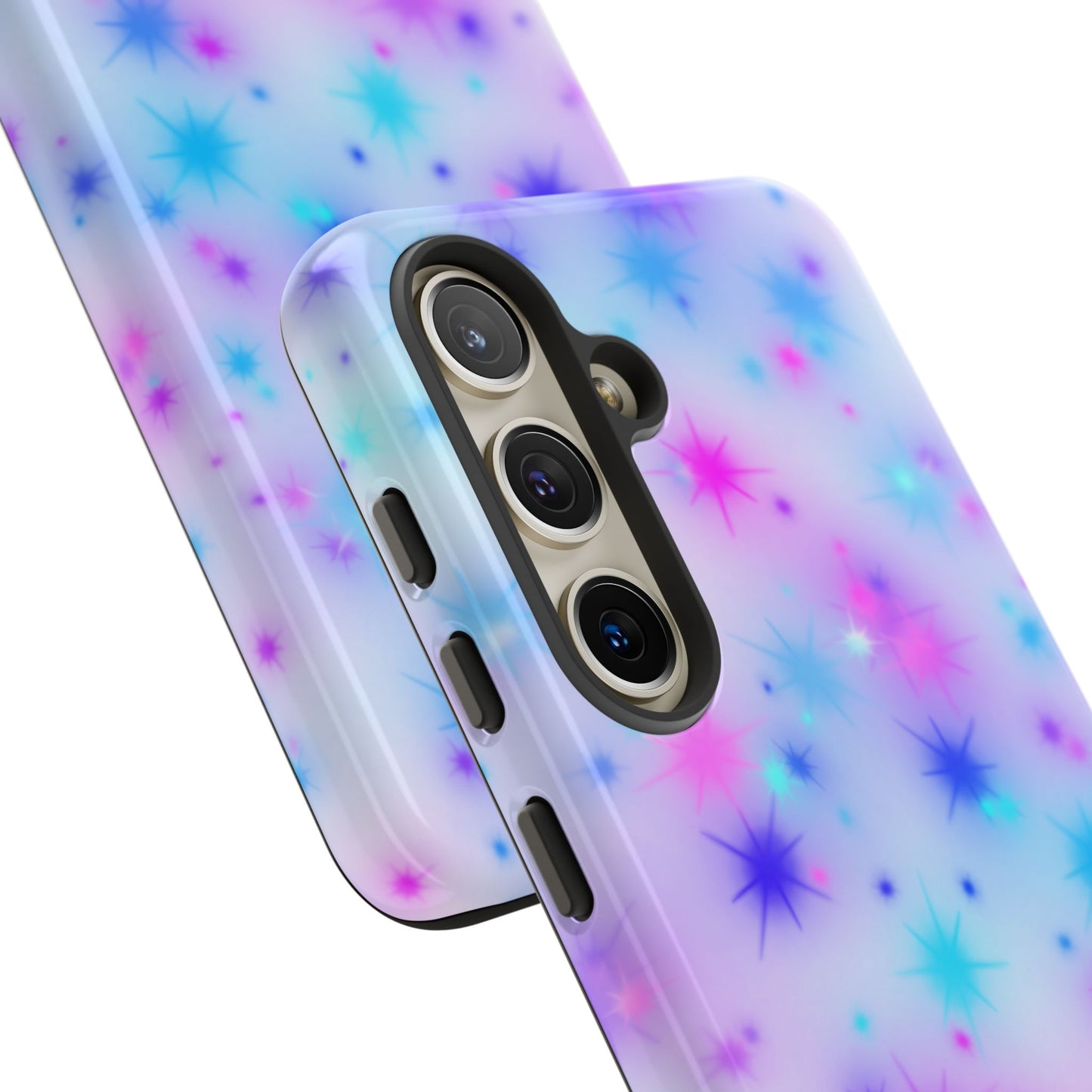 Galaxy Sparkle Tough Phone Case - Pastel Starburst Protective Cover
