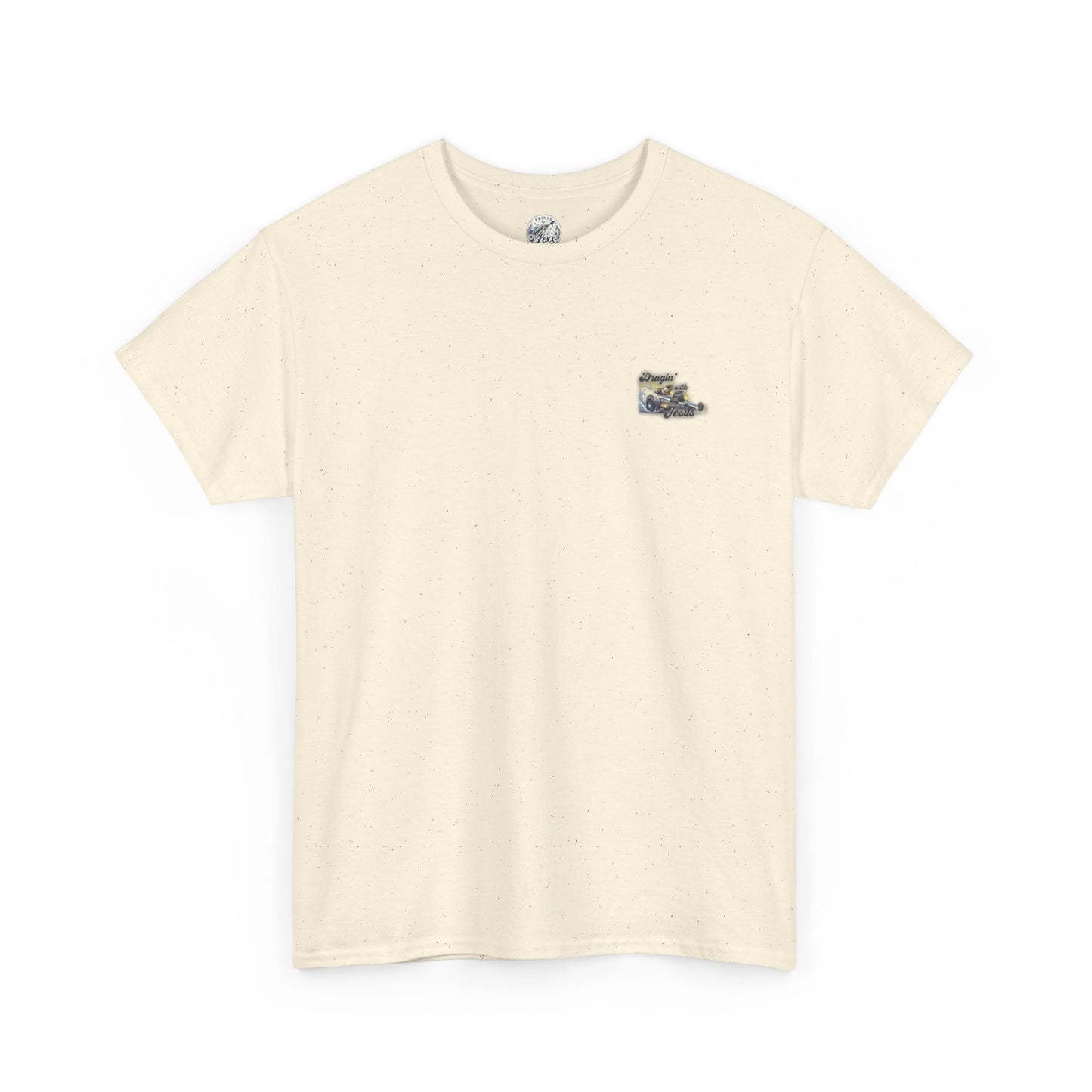 T-Shirt — "Dragin' With Jesus" Classic Car Faith Tee