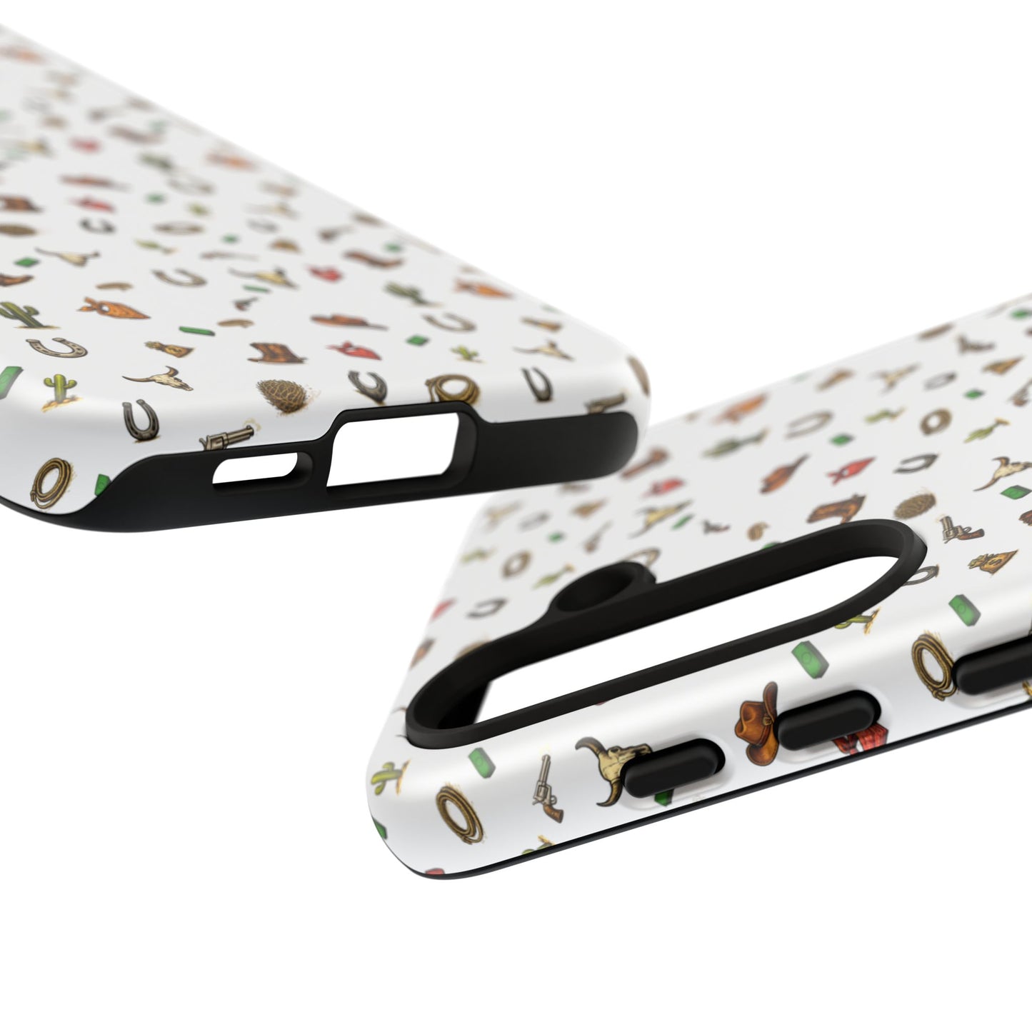 Western Pattern Phone Case — Cowboy Boots, Hats, Horseshoes & Cactus Tough Case