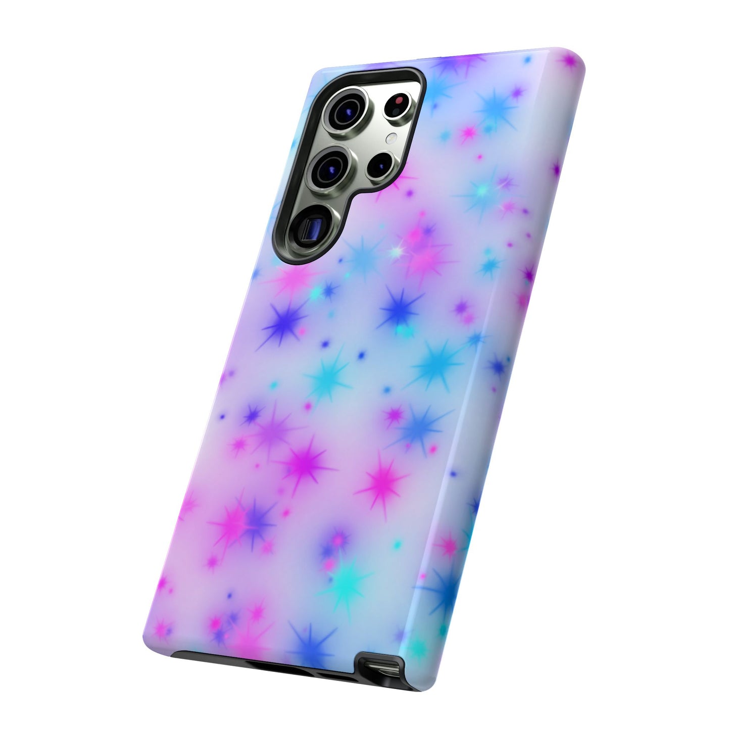 Galaxy Sparkle Tough Phone Case - Pastel Starburst Protective Cover