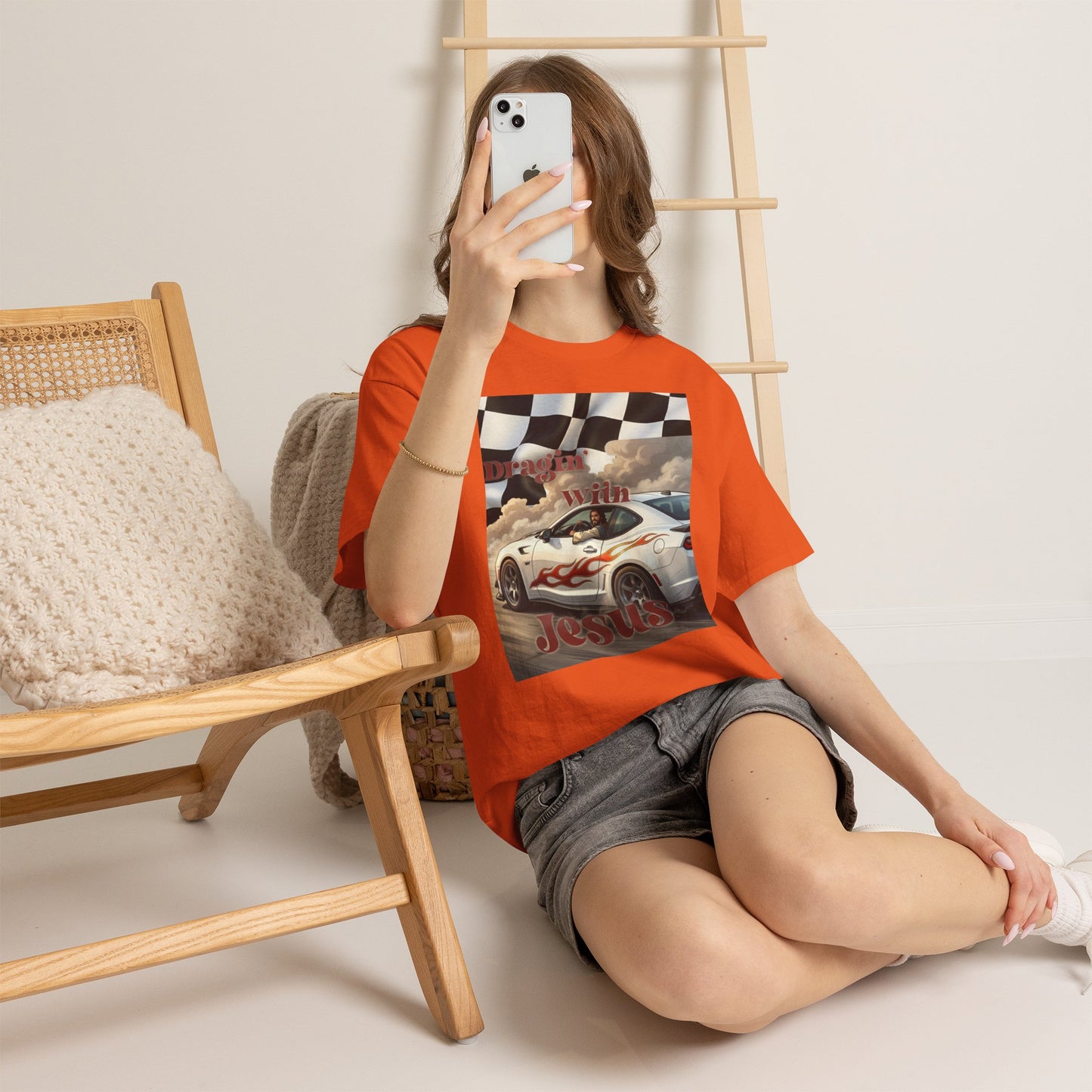 Racing With Jesus T-Shirt — Faith & Speed Graphic Tee