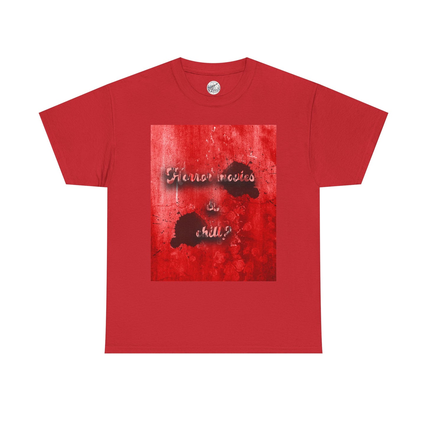 Graphic Tee – 'Horror movies & chill’ Ink Splash Design