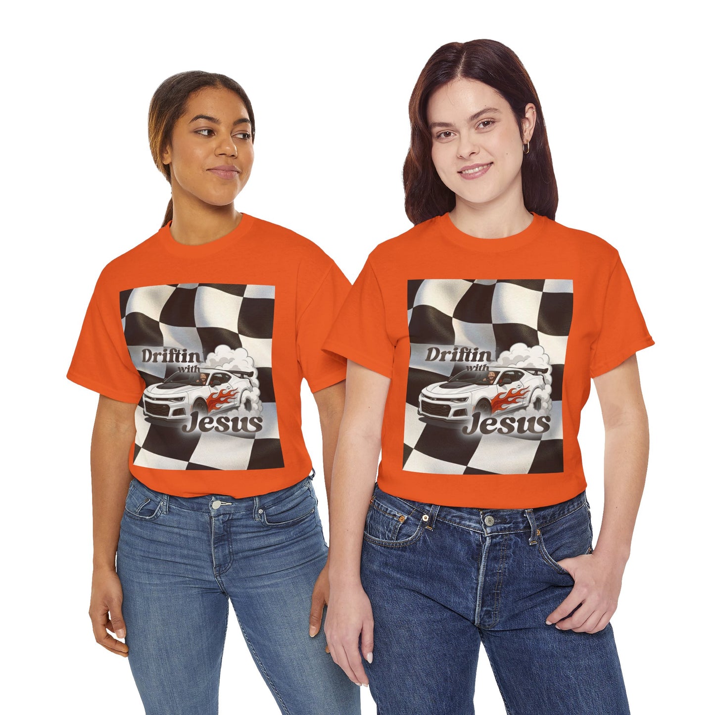 Driftin' with Jesus Tee — Christian Racing Graphic T-Shirt