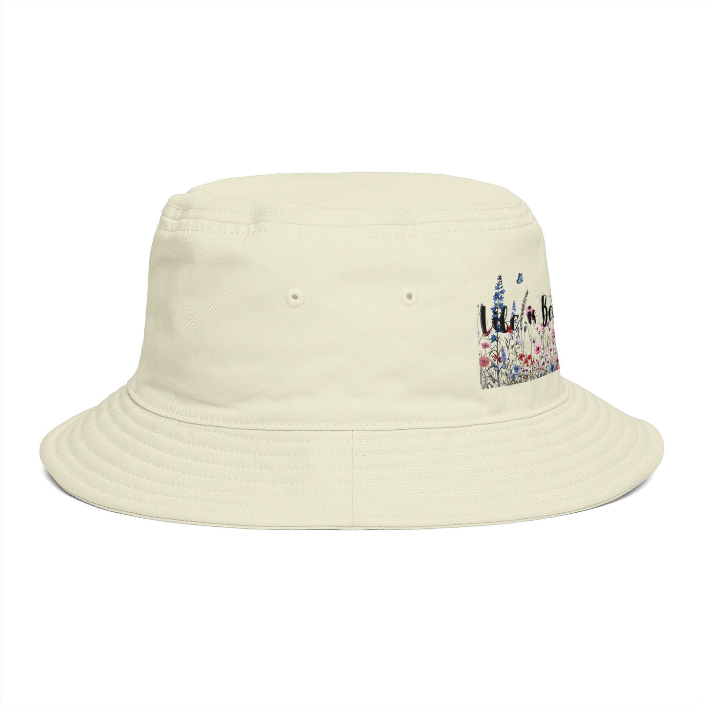 Bucket Hat — "Life's Better in Bloom" Floral Sun Hat