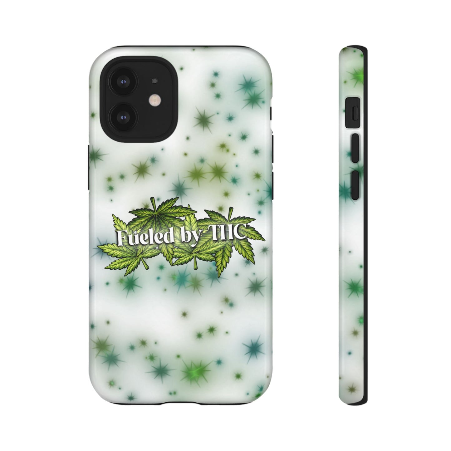 Phone Case — “Fueled by THC” Green Leaf Design