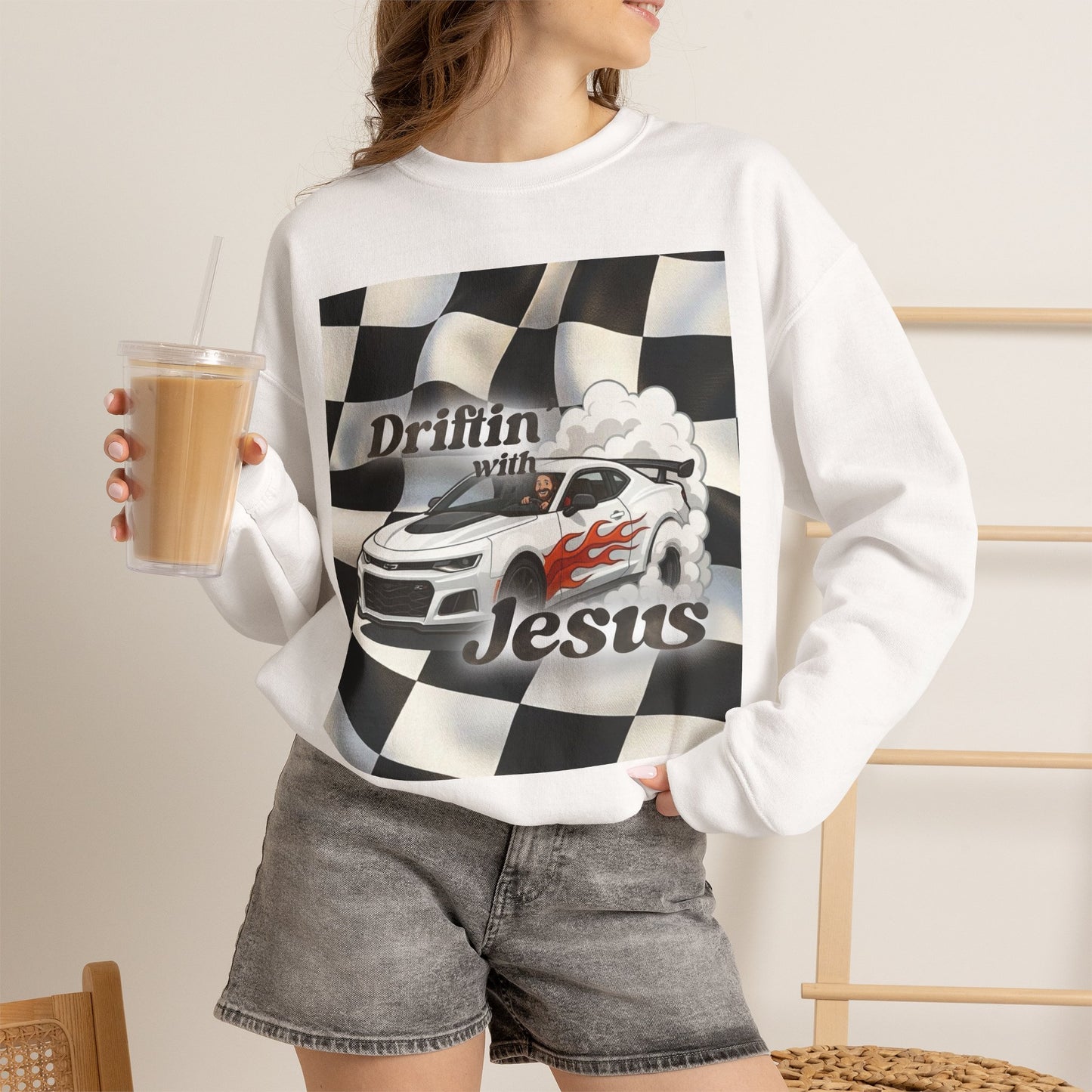 Drifting with Jesus Unisex Heavy Blend™ Crewneck Sweatshirt