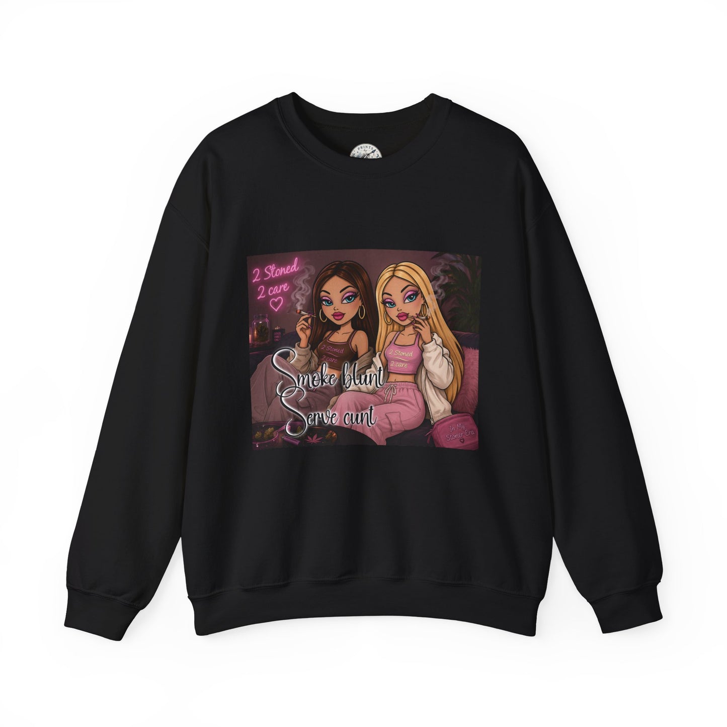 Smoke blunt serve cunt Unisex Heavy Blend™ Crewneck Sweatshirt
