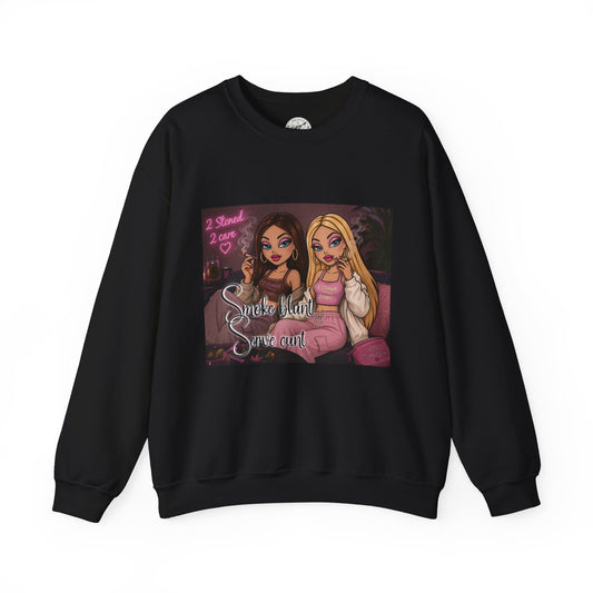 Smoke blunt serve cunt Unisex Heavy Blend™ Crewneck Sweatshirt