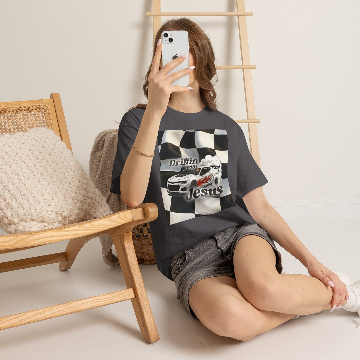 Driftin' with Jesus Tee — Christian Racing Graphic T-Shirt