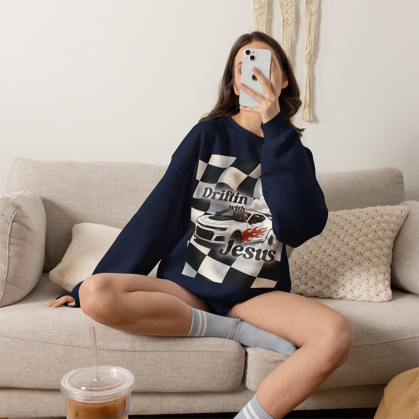 Drifting with Jesus Unisex Heavy Blend™ Crewneck Sweatshirt