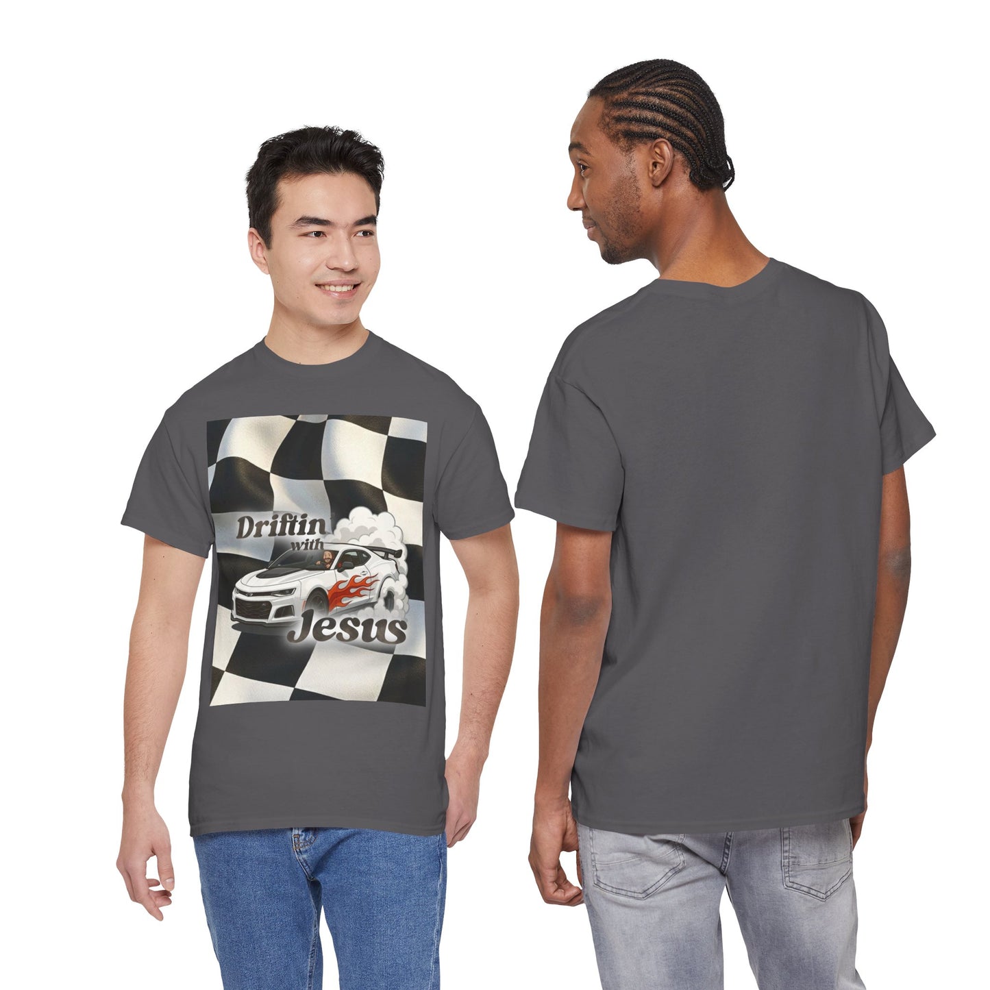 Driftin' with Jesus Tee — Christian Racing Graphic T-Shirt