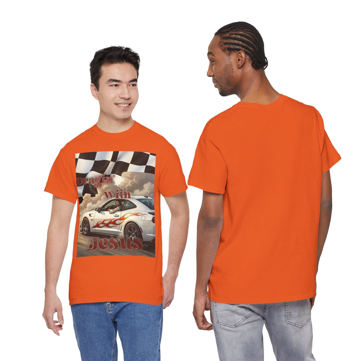 Racing With Jesus T-Shirt — Faith & Speed Graphic Tee