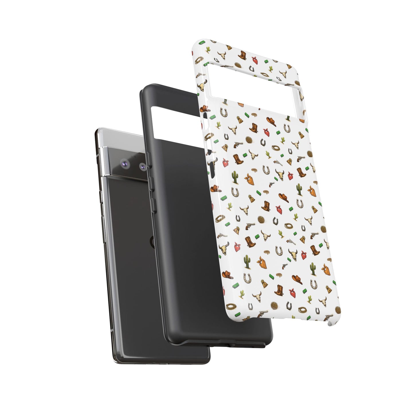 Western Pattern Phone Case — Cowboy Boots, Hats, Horseshoes & Cactus Tough Case