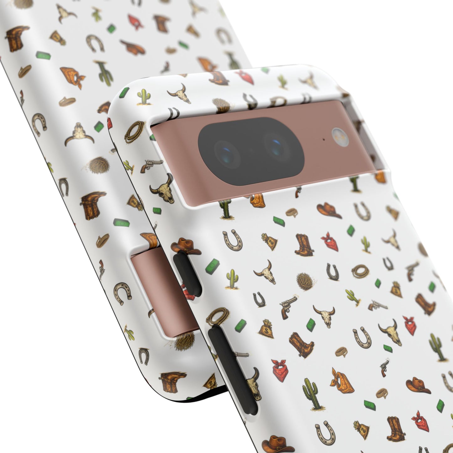 Western Pattern Phone Case — Cowboy Boots, Hats, Horseshoes & Cactus Tough Case