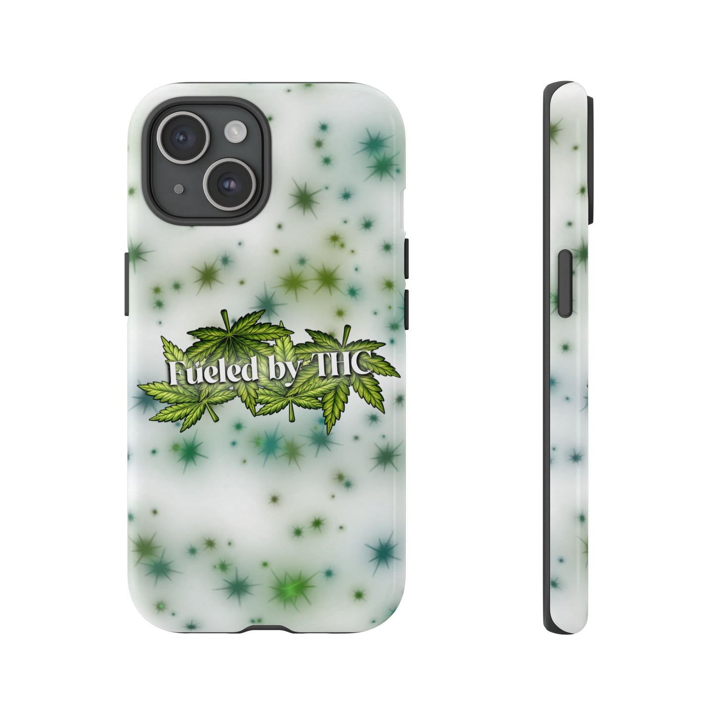 Phone Case — “Fueled by THC” Green Leaf Design