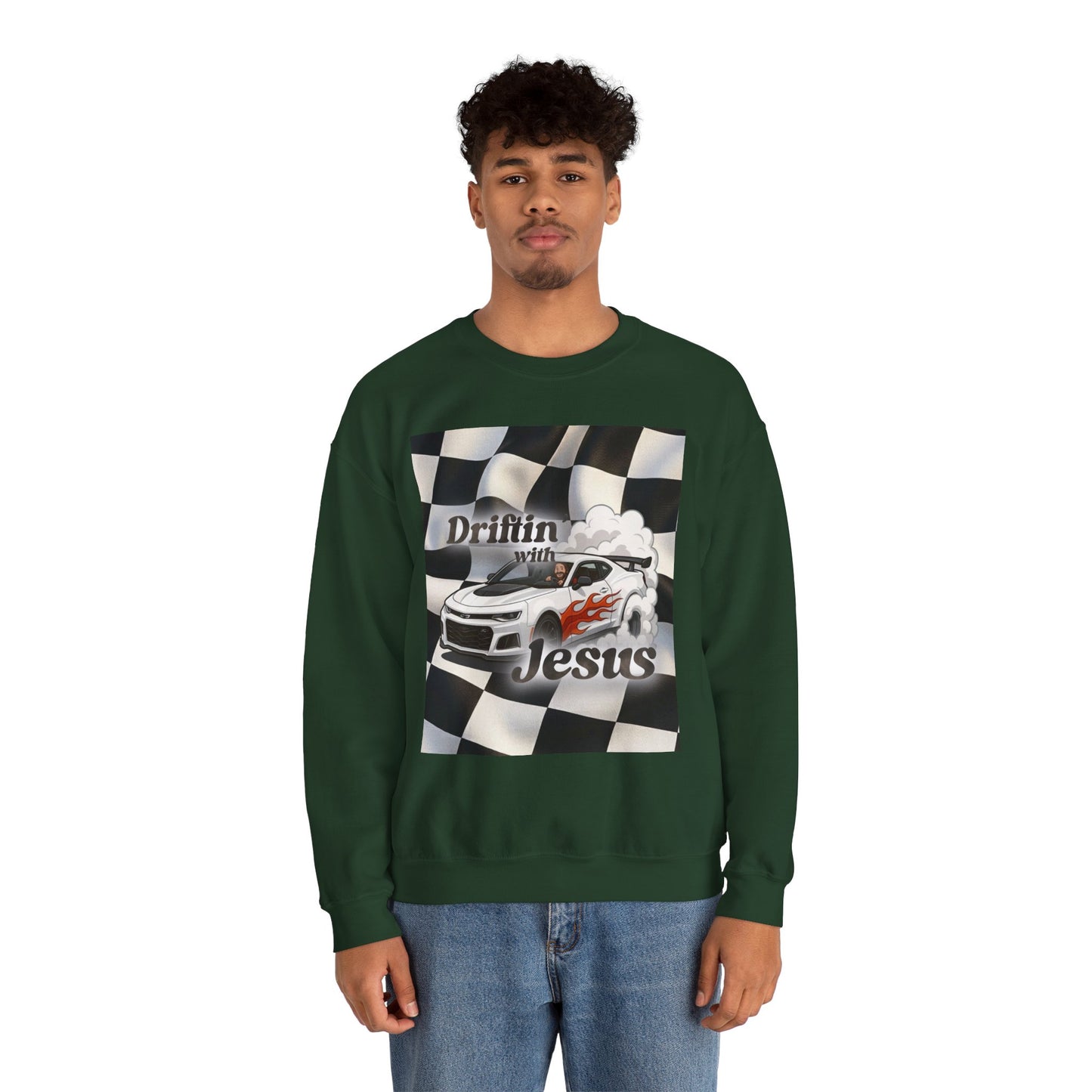 Drifting with Jesus Unisex Heavy Blend™ Crewneck Sweatshirt