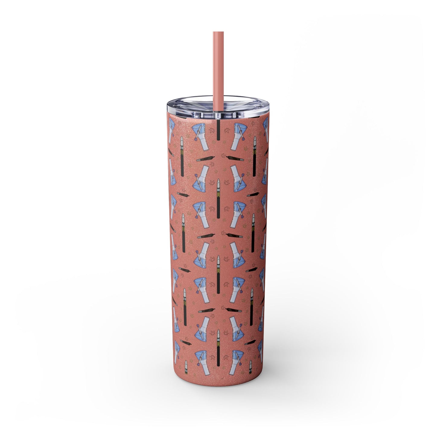 20oz Skinny Tumbler – Bongs & Penjamin Pattern | Travel Straw Cup for Stylists