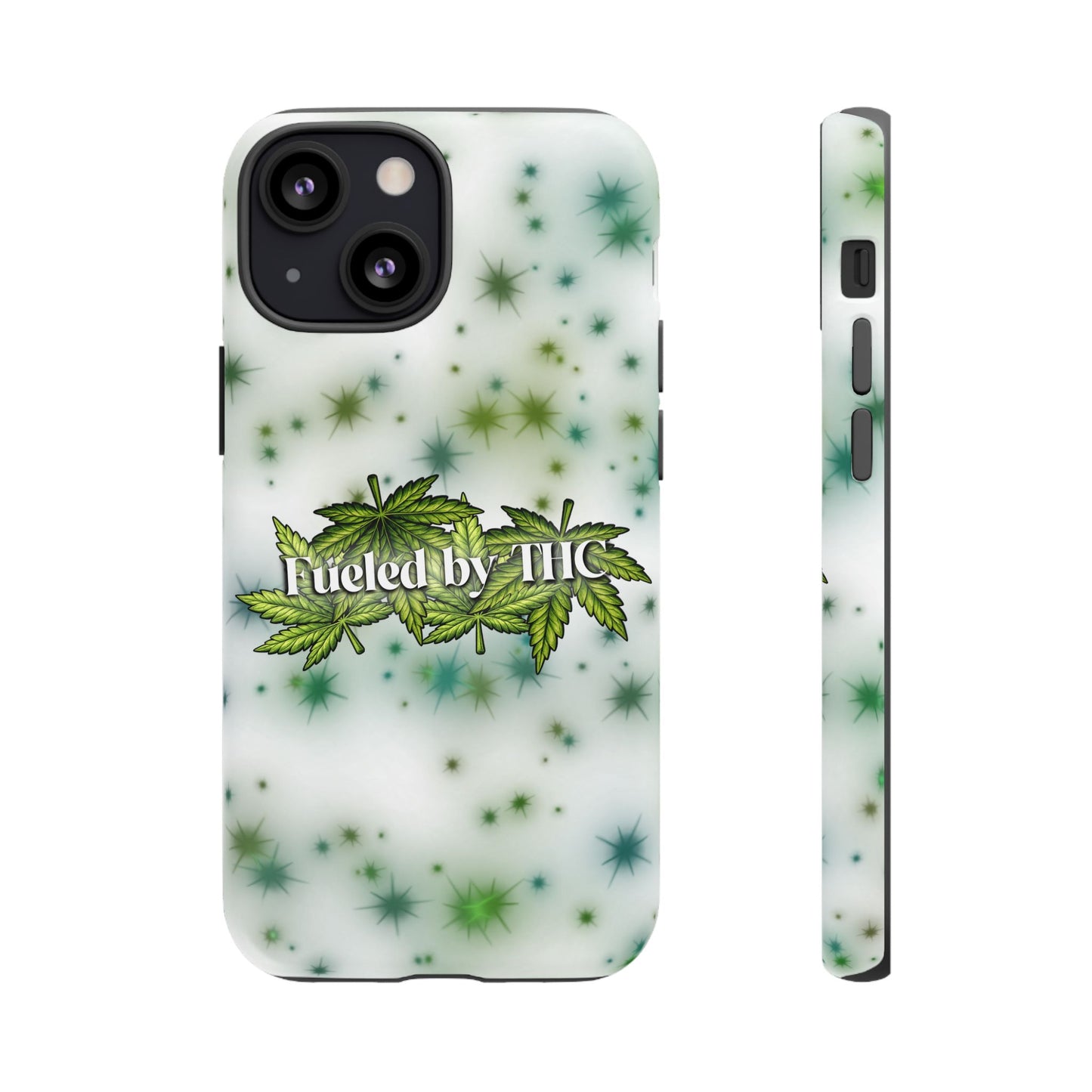 Phone Case — “Fueled by THC” Green Leaf Design