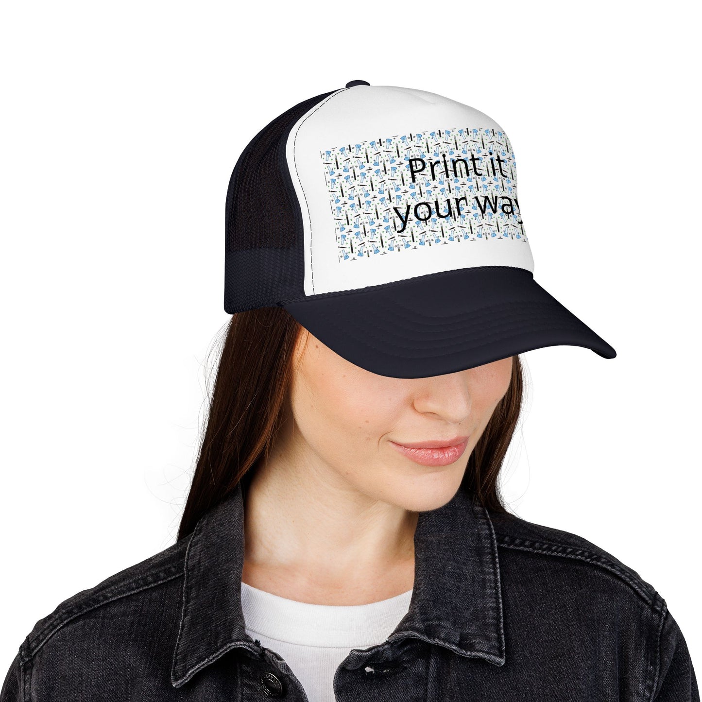 Foam Trucker Hat — "Print it your way" Custom Graphic Mesh Cap