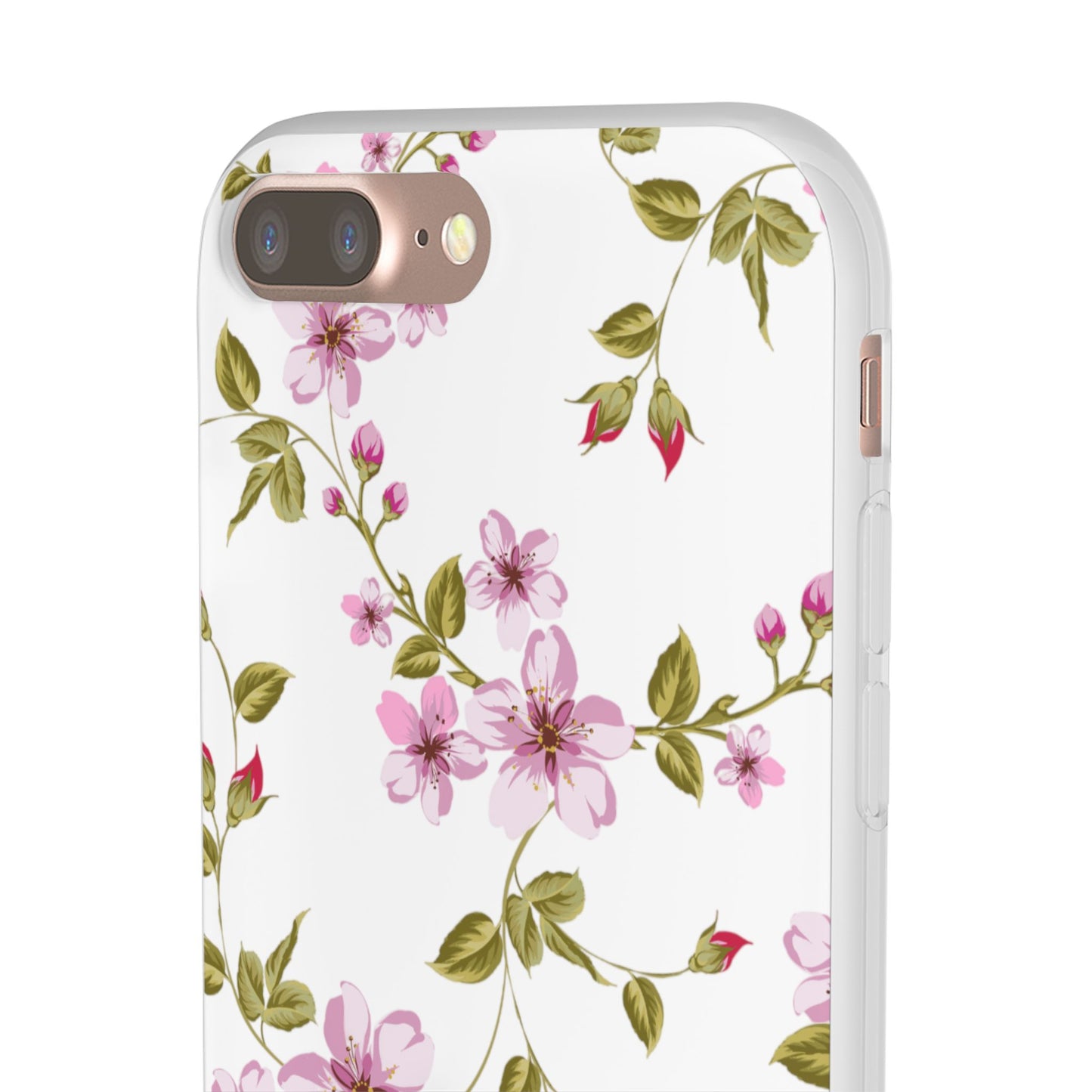 Floral Pink Blossom Flexi Case — Slim Protective Phone Case with Watercolor Cherry Blossom Design