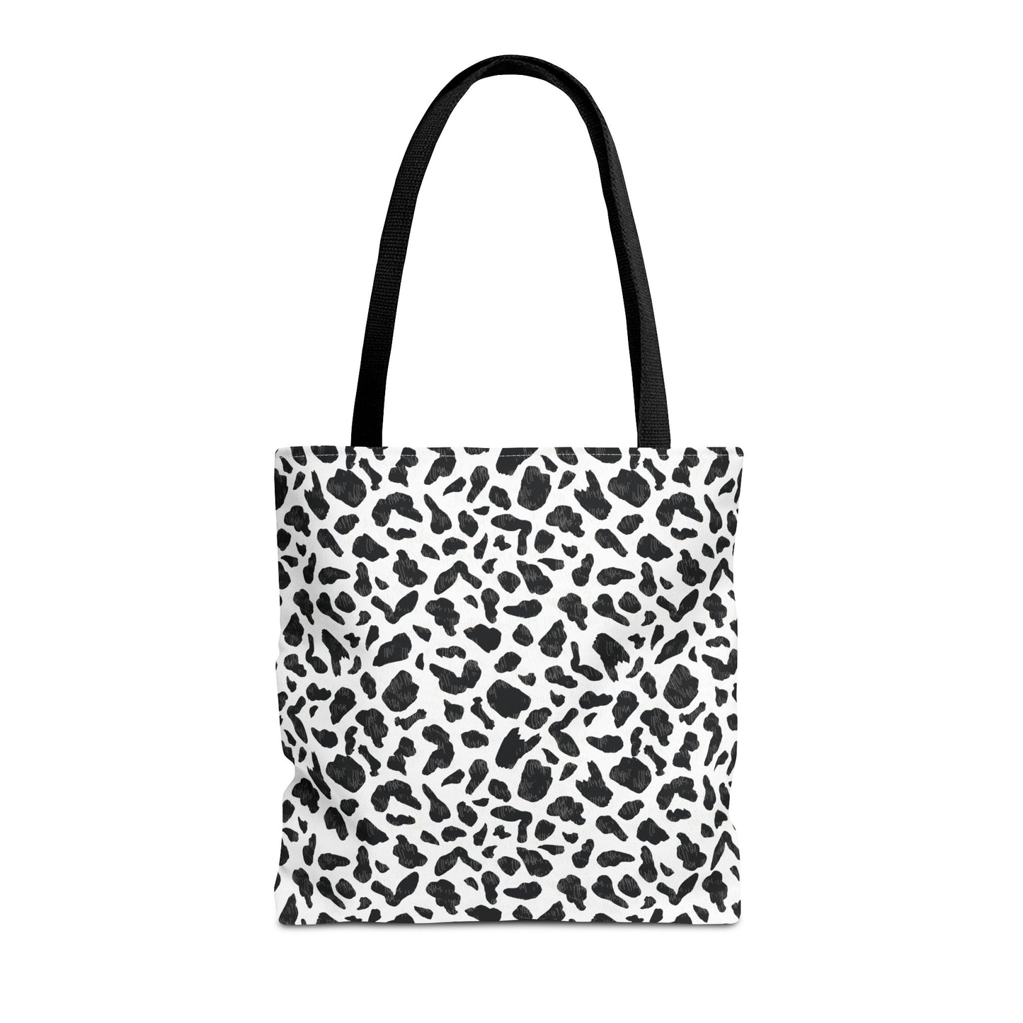Cow Print Tote Bag – Black & White AOP Canvas Tote