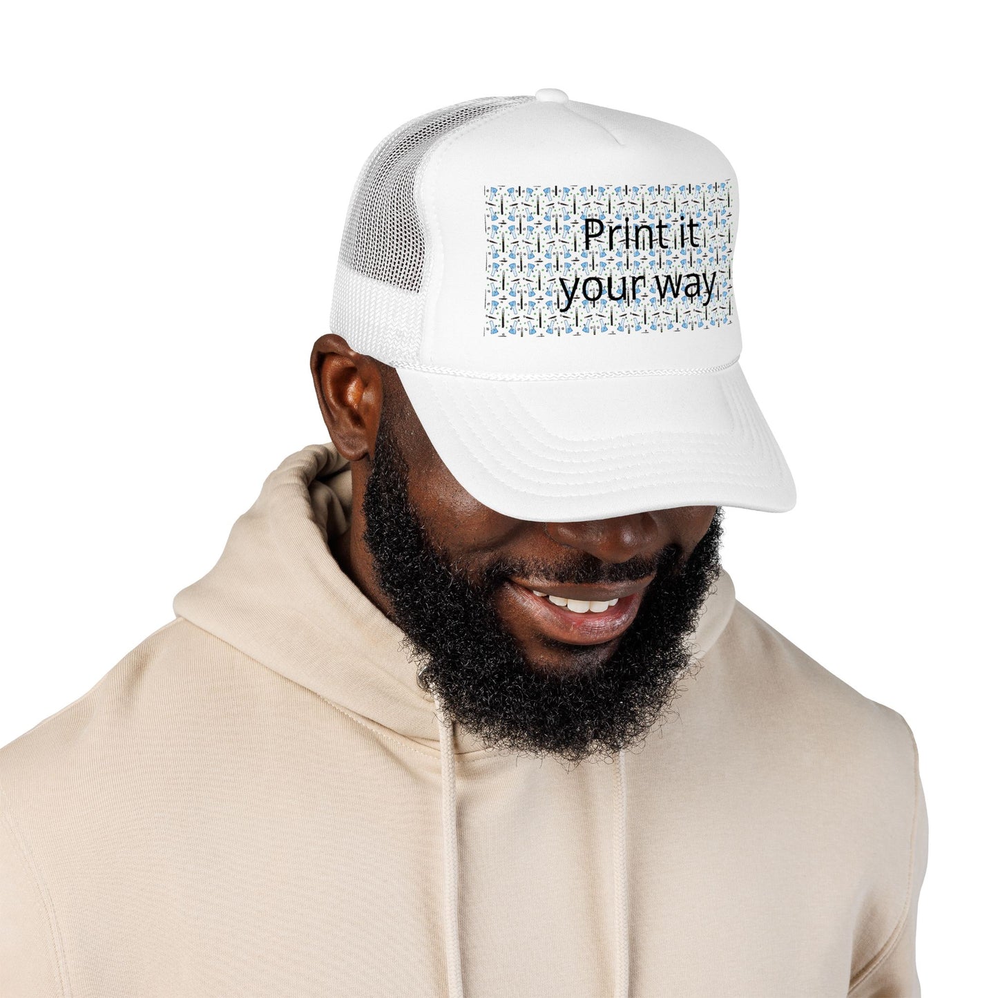 Foam Trucker Hat — "Print it your way" Custom Graphic Mesh Cap