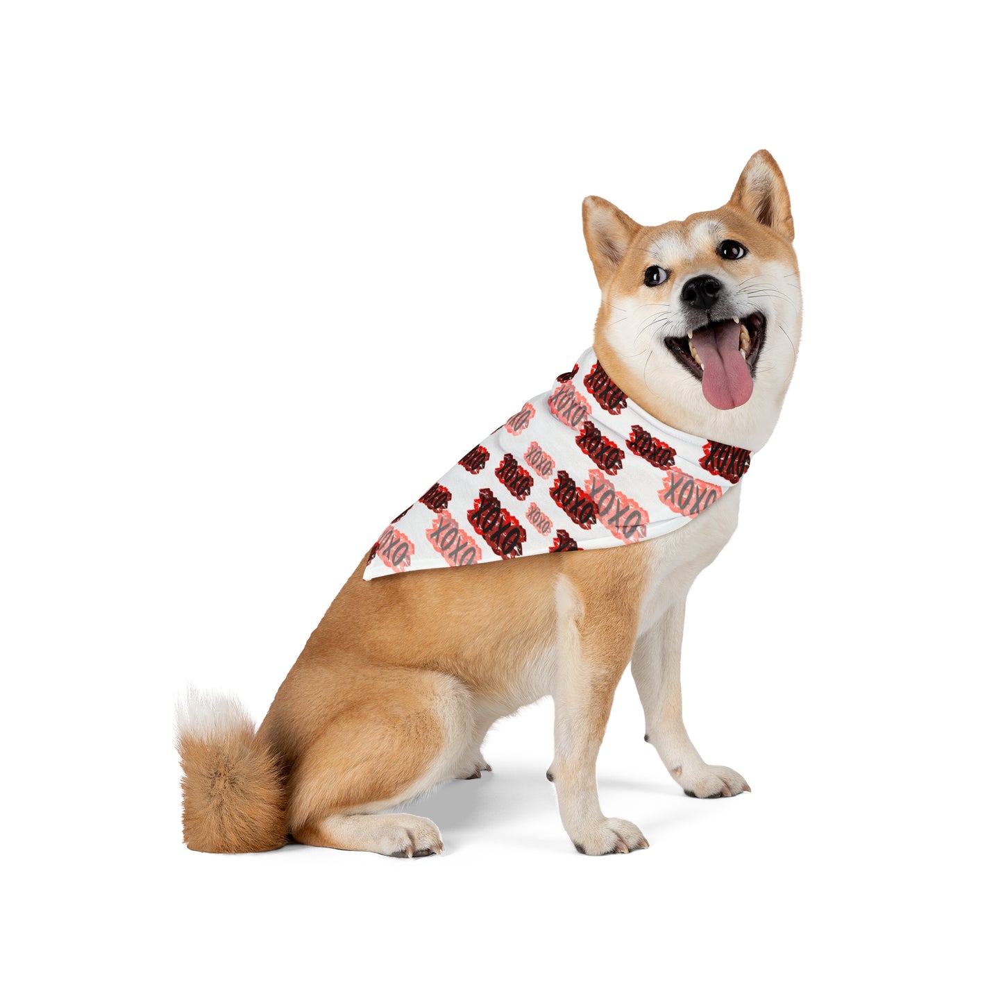 Pet Bandana — Red & Pink "XOXO" Valentine Dog Bandana
